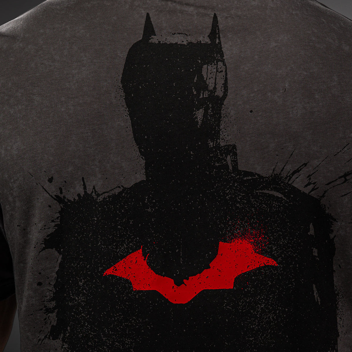 Venum x Batman Cotton T-Shirt - Grey/Black/Red