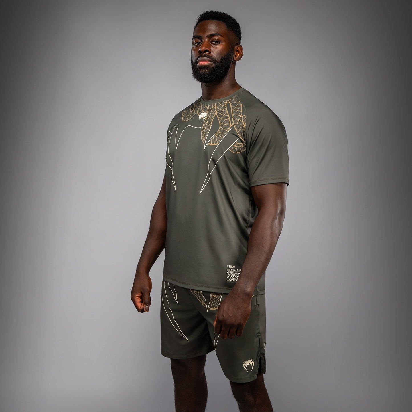 Venum Serpenti Dry Tech T-Shirt - Khaki/Bronze/Ivory