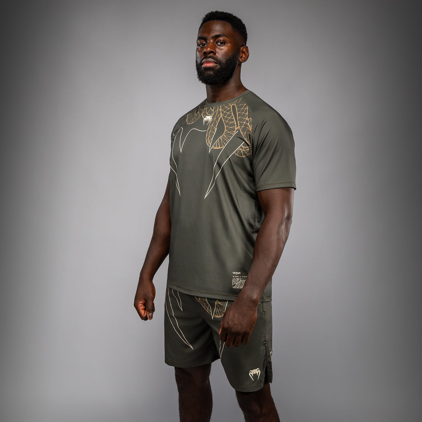 Venum Serpenti Dry Tech T-Shirt - Khaki/Bronze/Ivory