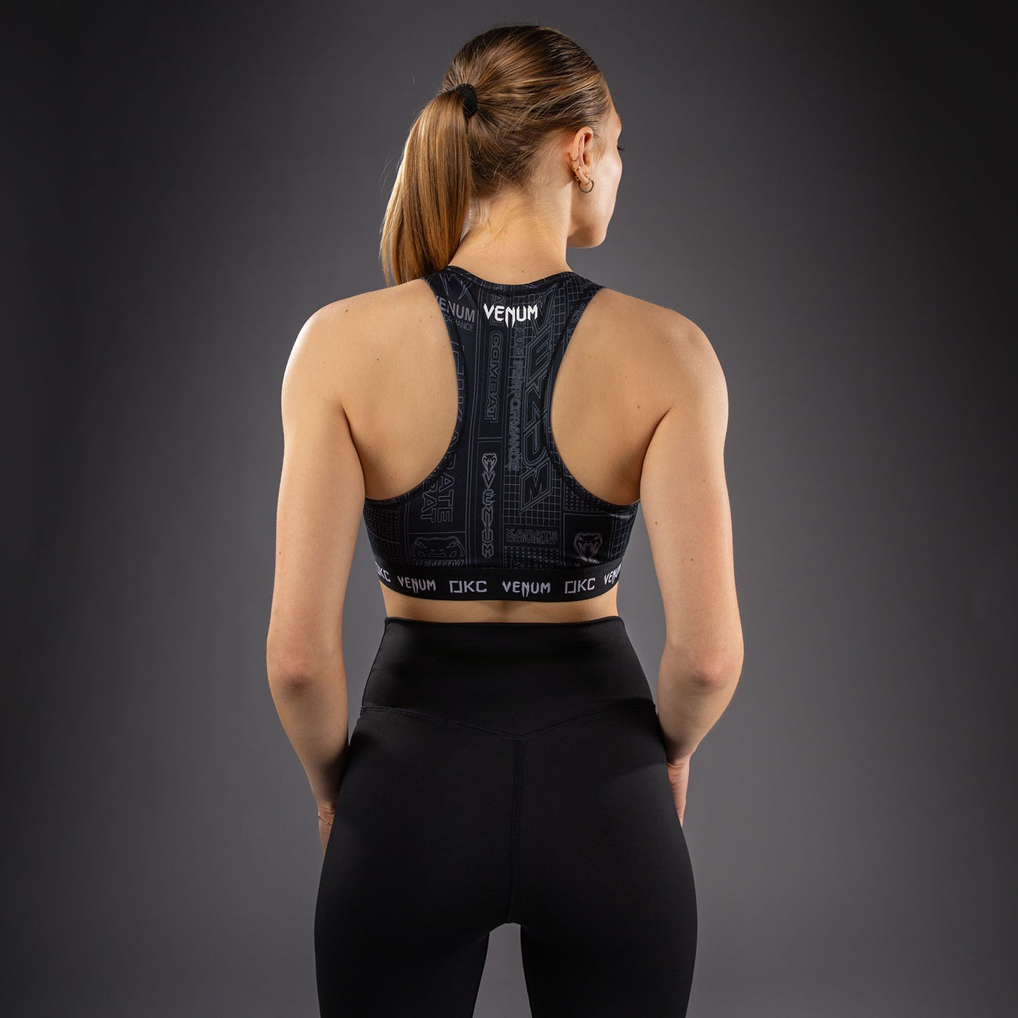 Karate Combat by Venum Sports Bra - Black/Grey  product-type_Sports bras Venum