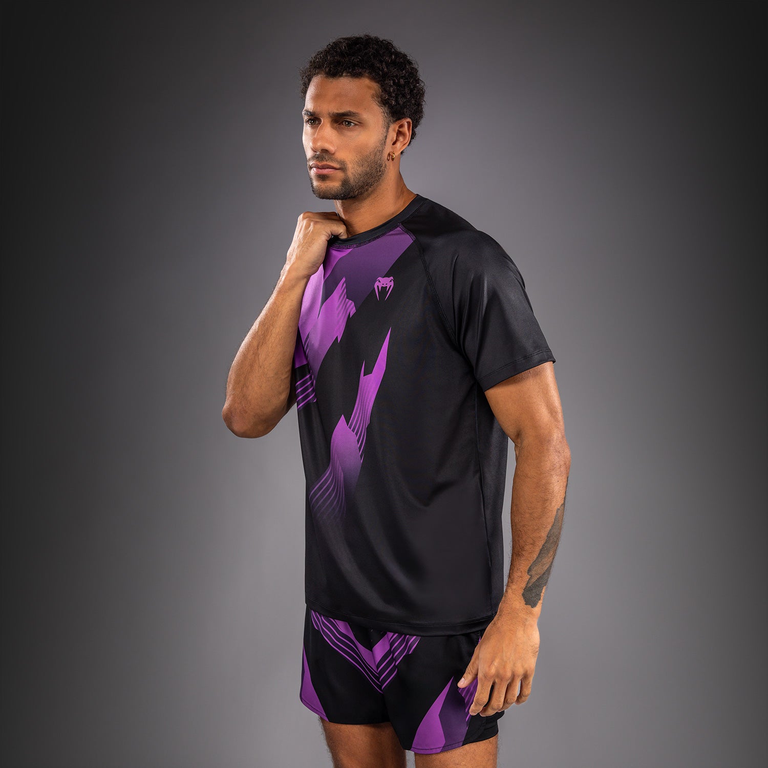Venum No-Gi 6.0 Dry Tech T-Shirt - Black/Purple  product-type_Dry Tech T-Shirts Venum