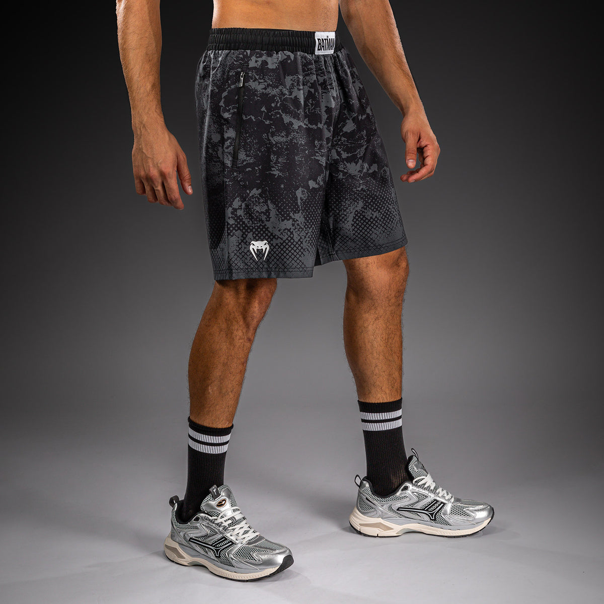 Venum x Batman Training Shorts - Black/Grey/White