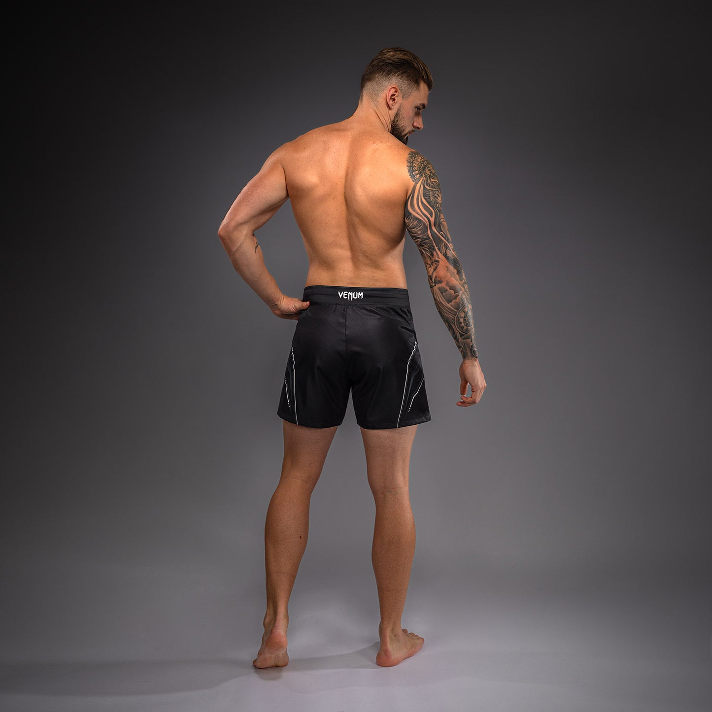 Venum Streamline Fightshorts - Black/White  product-type_MMA Shorts Venum