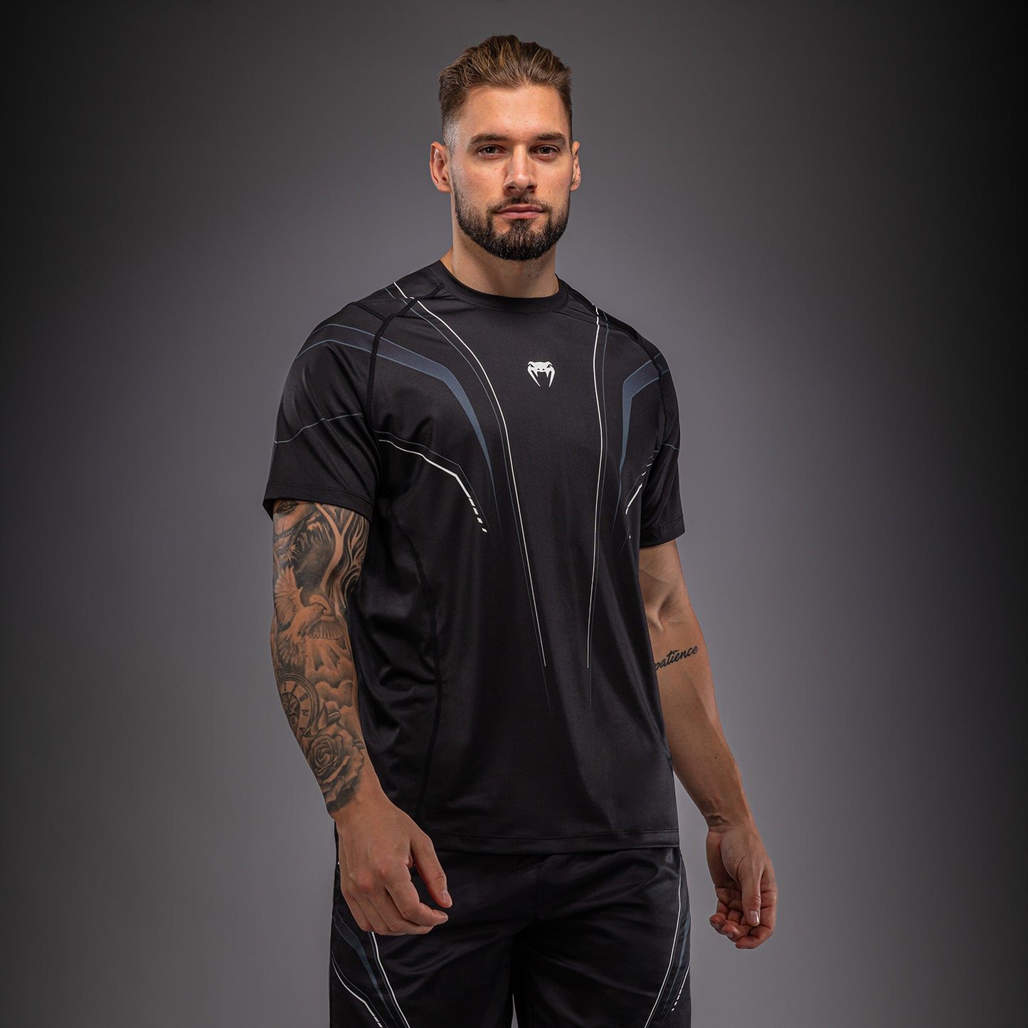 Venum Streamline Dry-Tech T-Shirt - Black/White  product-type_Dry Tech T-Shirts Venum