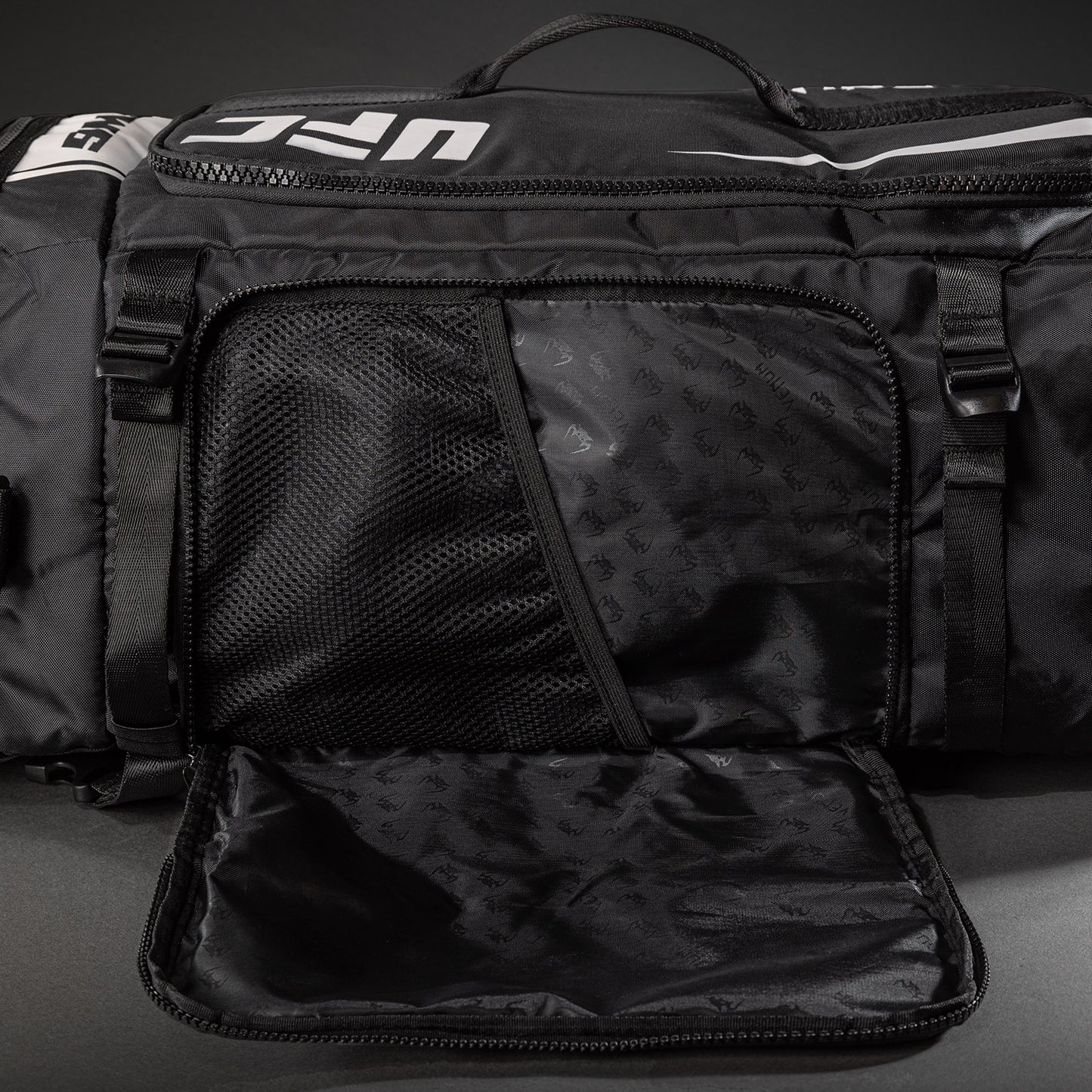 UFC Unity by Venum Authentic Fight Week Gear Bag – Black/White  product-type_Sports Bags Venum
