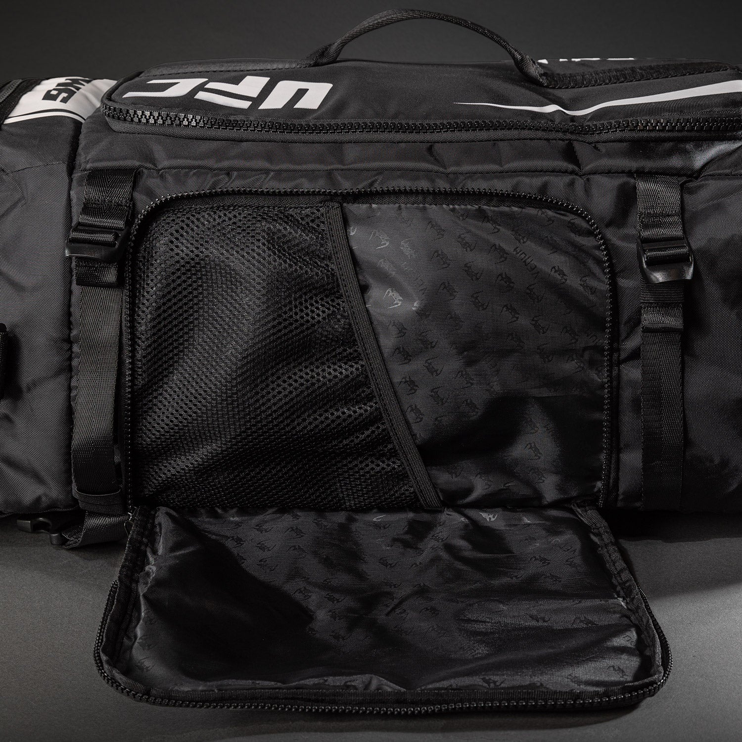 UFC Unity by Venum Authentic Fight Week Gear Bag – Black/White  product-type_Sports Bags Venum