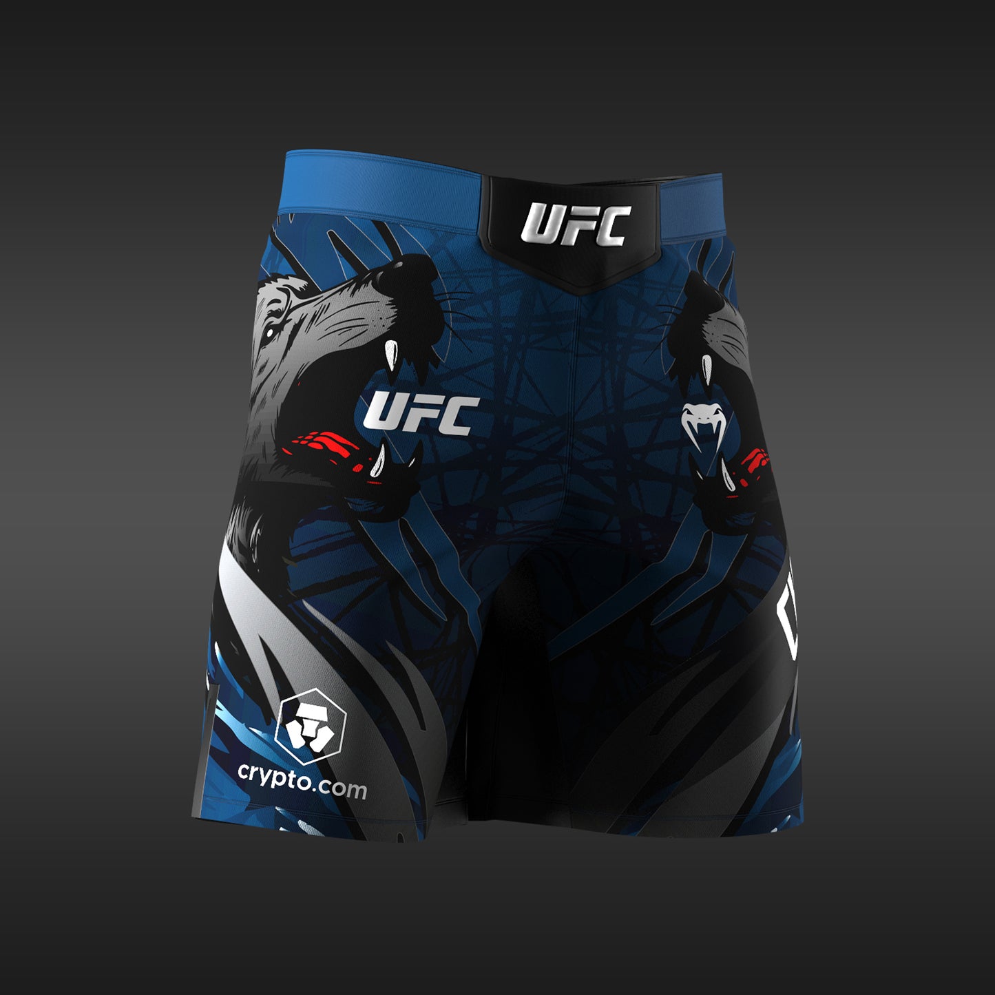 Men’s Unrivaled by Venum Blue Khamzat Chimaev Long Fit Fight Short