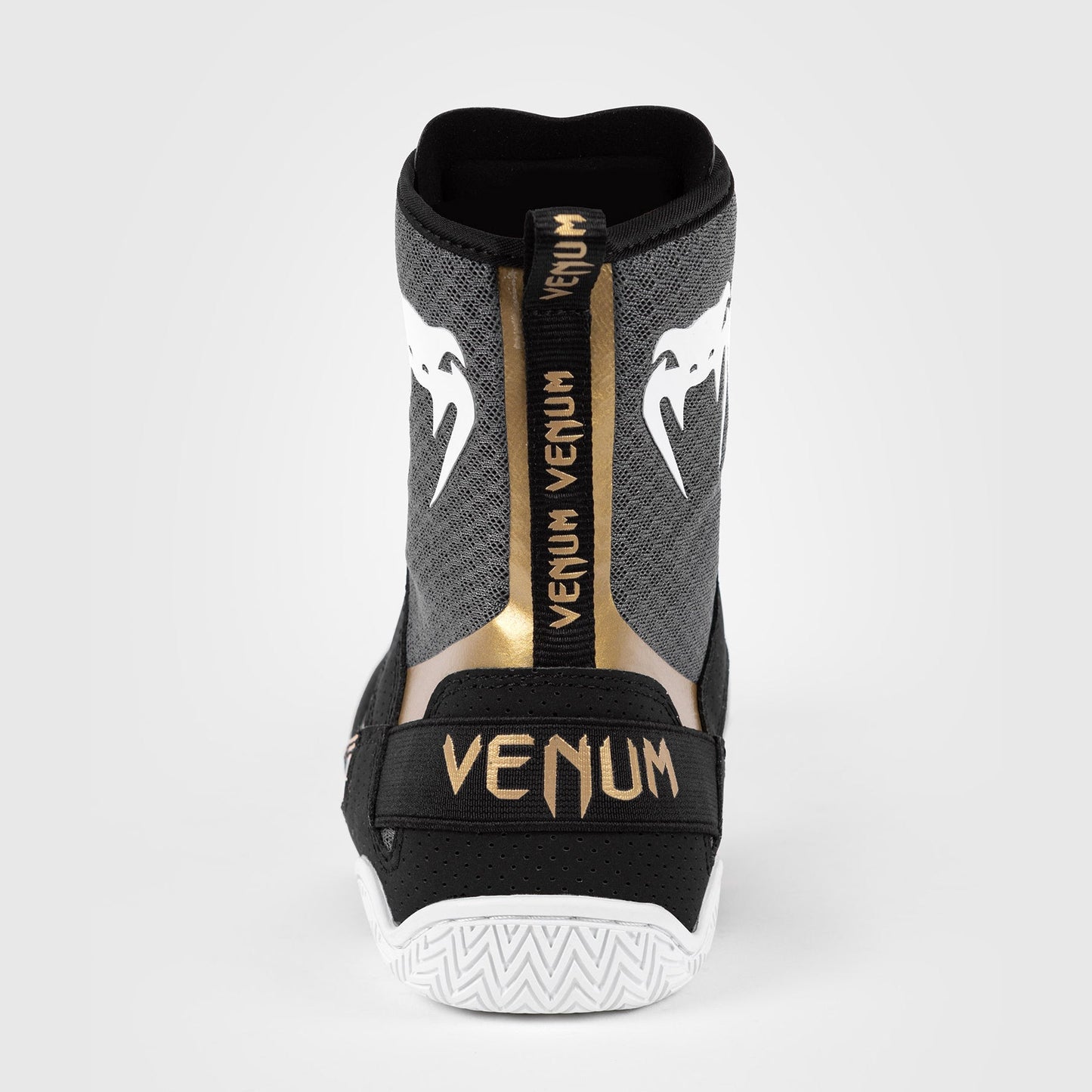 Venum Elite Boxing Shoes - Black/White/Gold