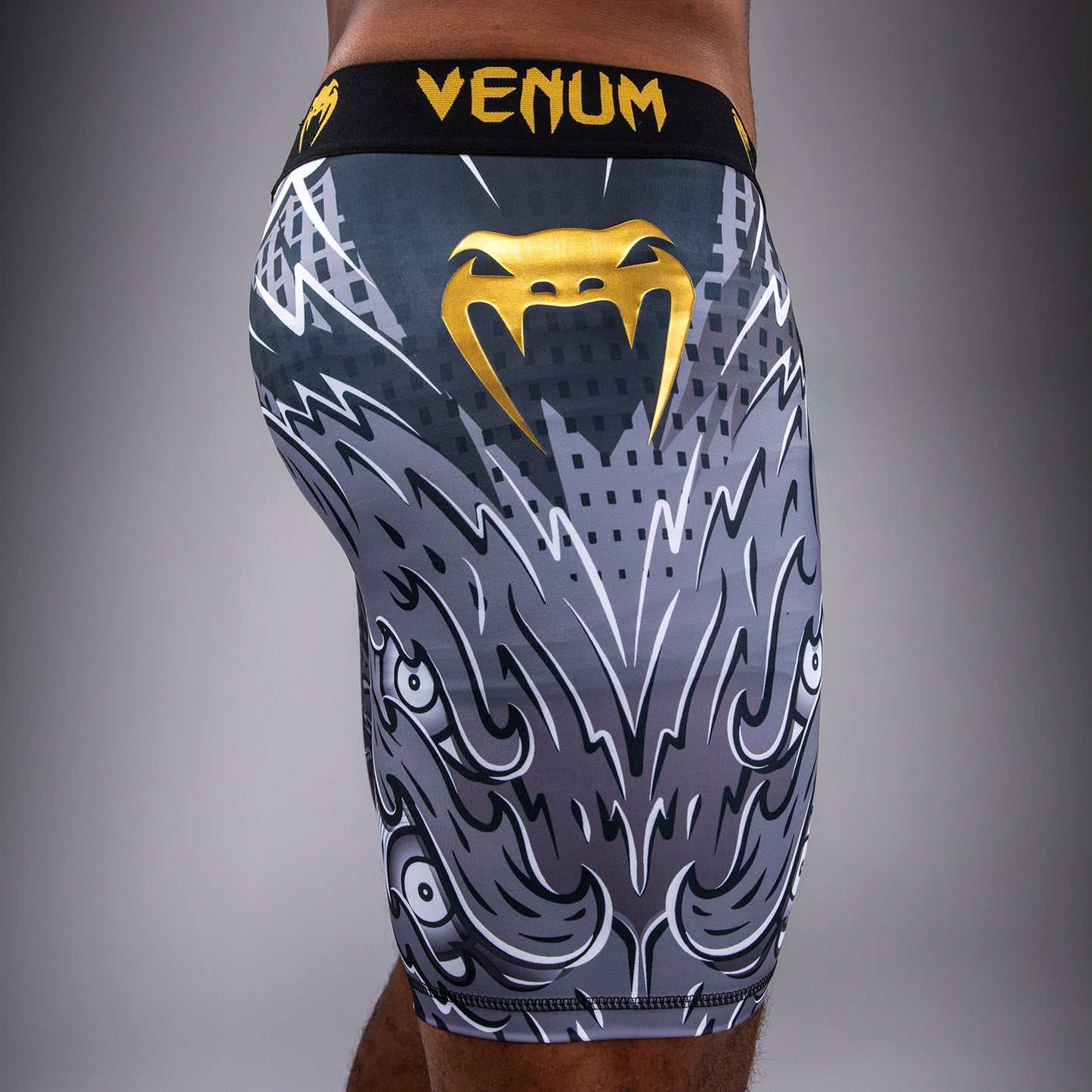 Venum Wolf Atak Vale Tudo Shorts - Black/Grey