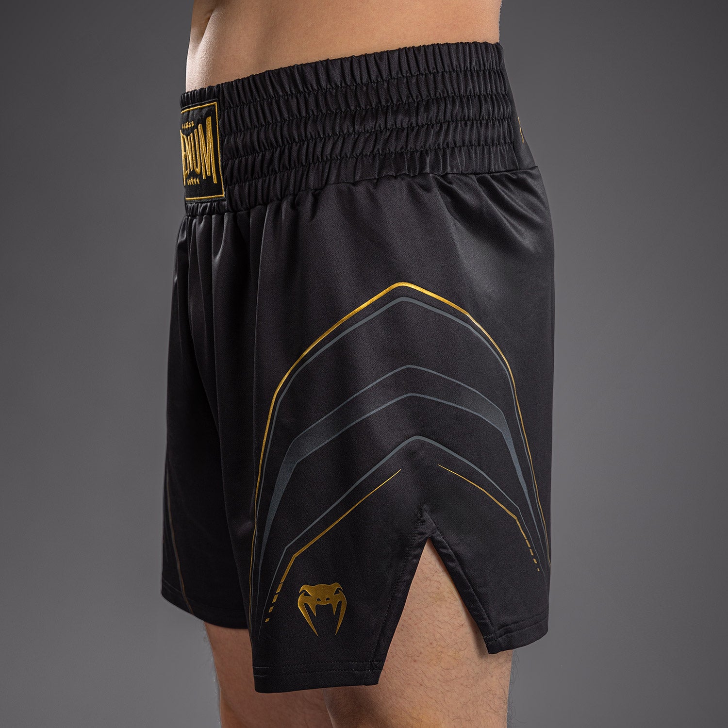 Venum Streamline Boxing Shorts - Black/Gold  product-type_Boxing shorts Venum