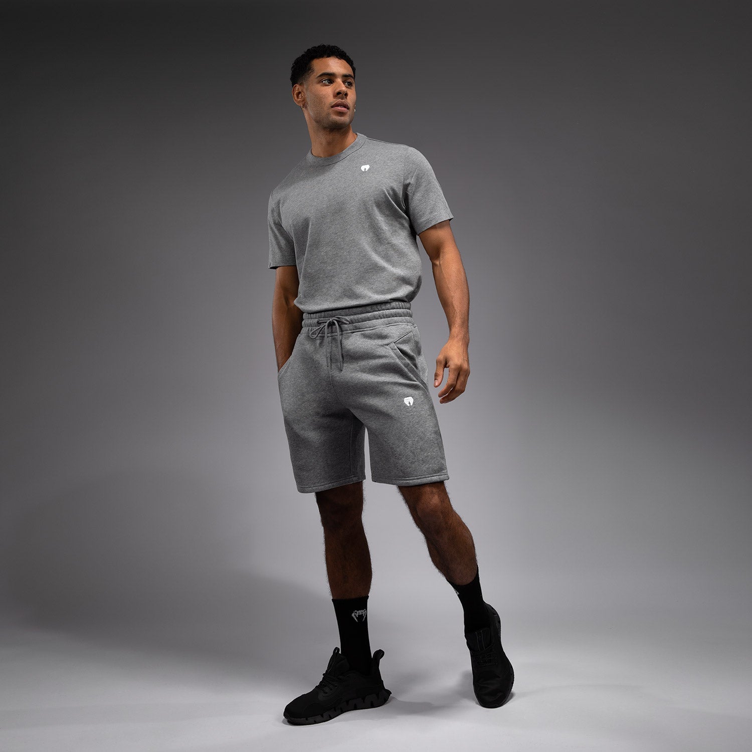 【INCHANT ME】[unisex] Cloudy Wellon Overfit Short Padding Cozy Comfort Short: Heather Grey – Glyder