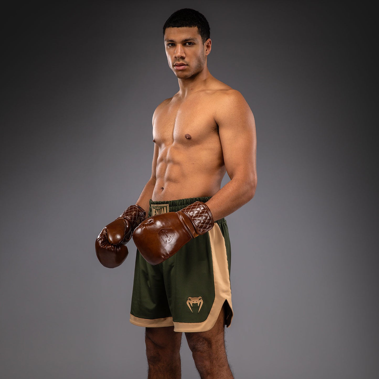 Venum Classic Boxing Shorts - Military Green/Sand