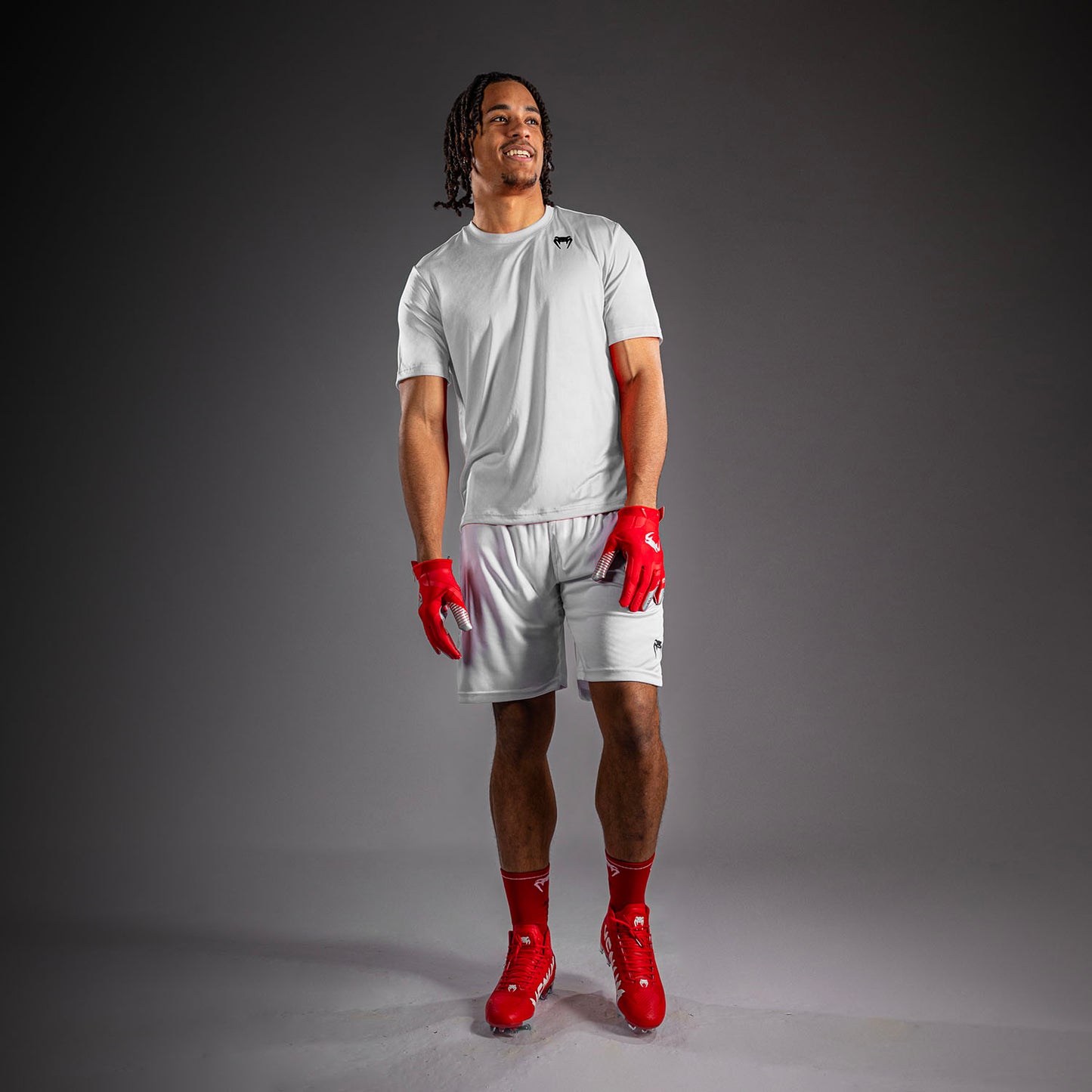 Venum Lineup Performance Short Sleeve T-Shirt - White/Black  product-type_Dry Tech T-Shirts Venum