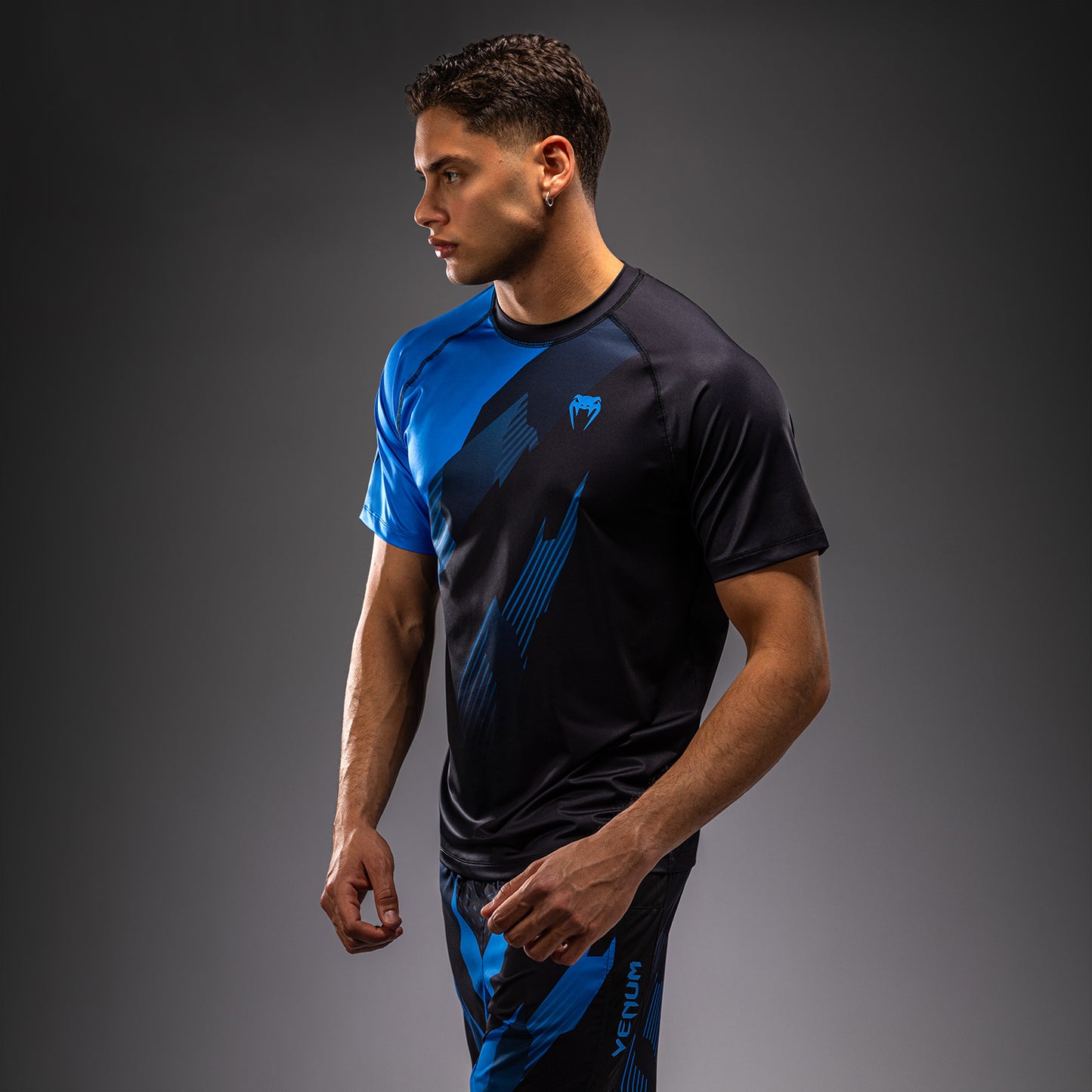 Venum No-Gi 6.0 Dry Tech T-Shirt - Black/Blue  product-type_Dry Tech T-Shirts Venum
