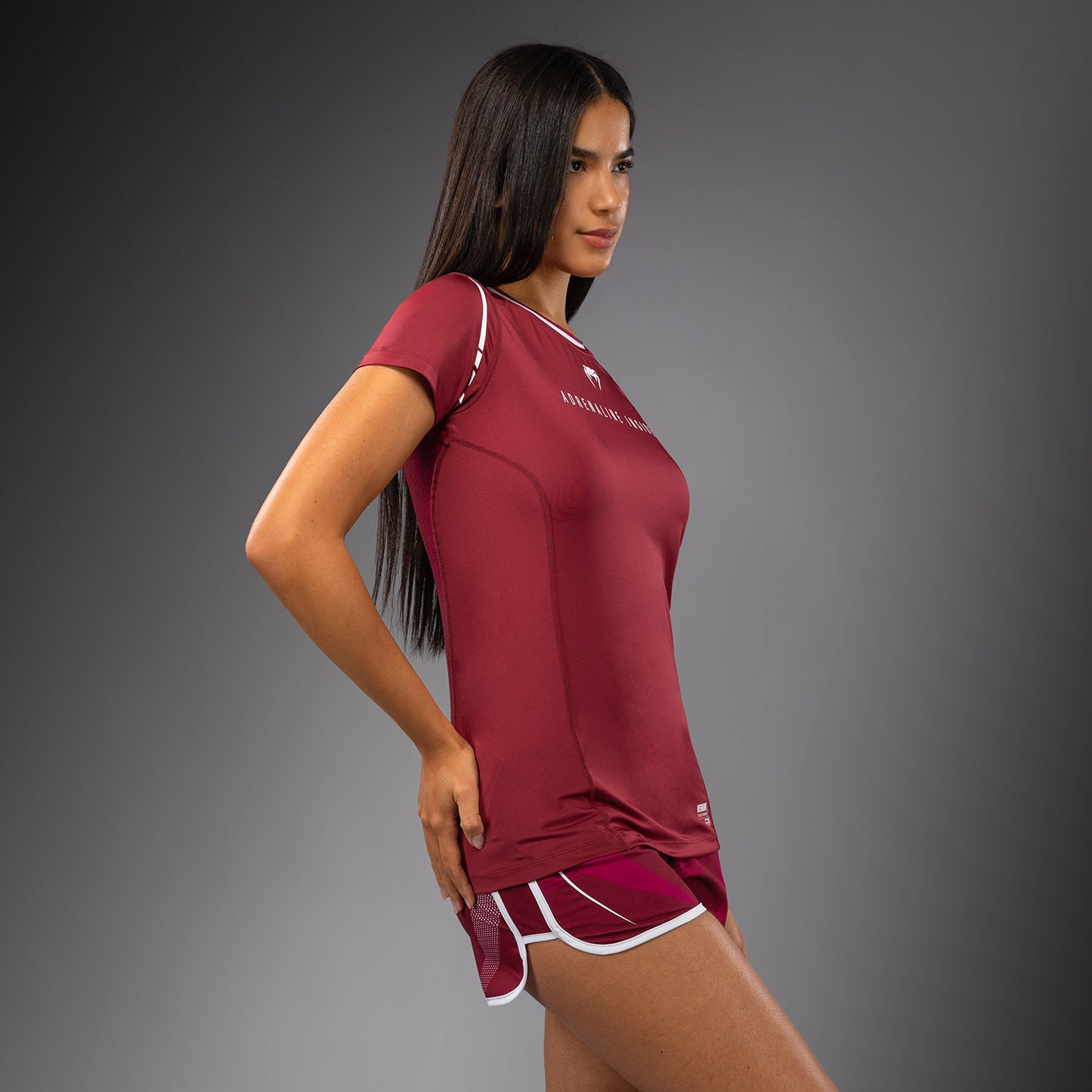 Venum Adrenaline Women's Dry-Tech T-Shirt - Burgundy/ Pink