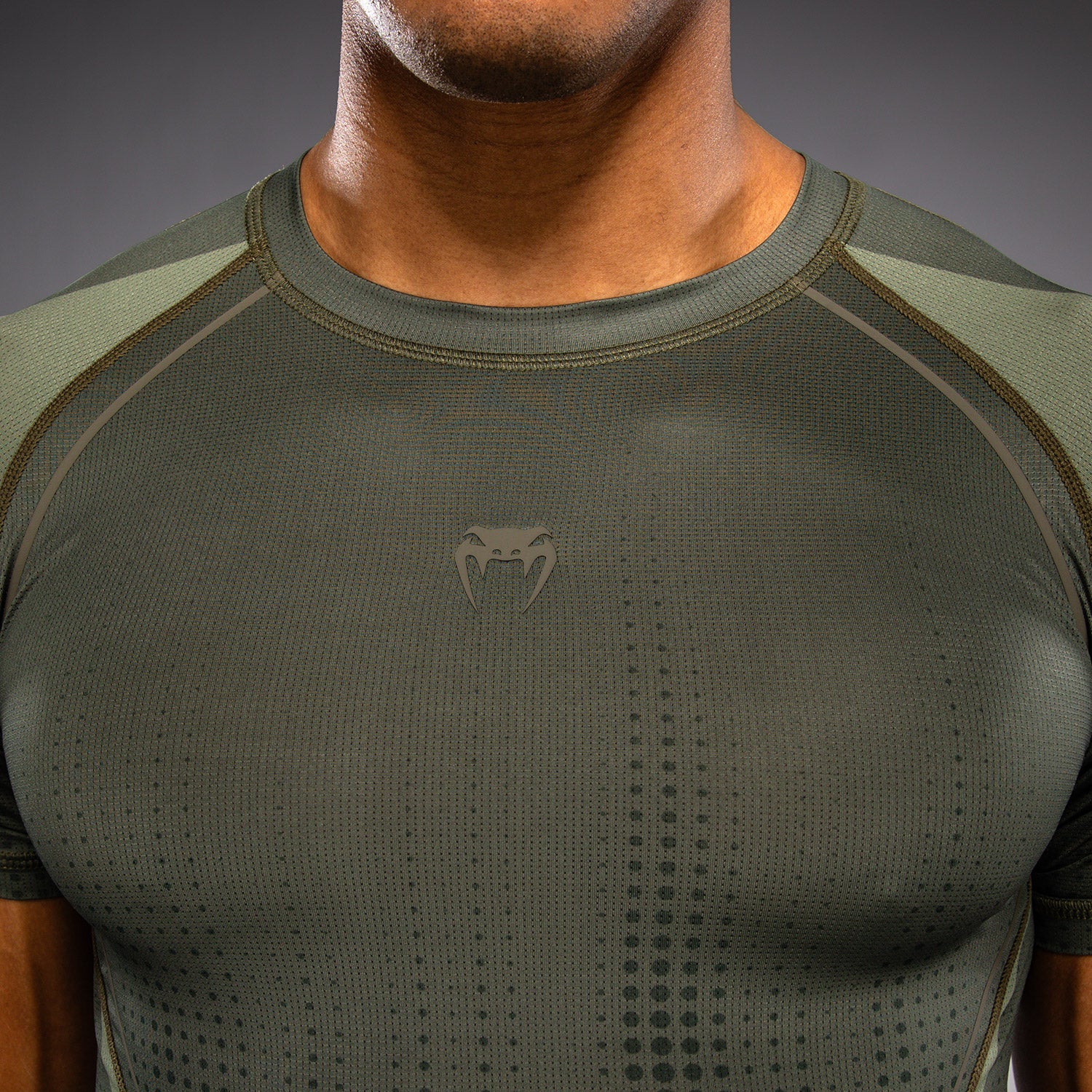 Venum Stealth Short Sleeve Rashguard - Khaki/Dark Green  product-type_Compression T-Shirts Venum