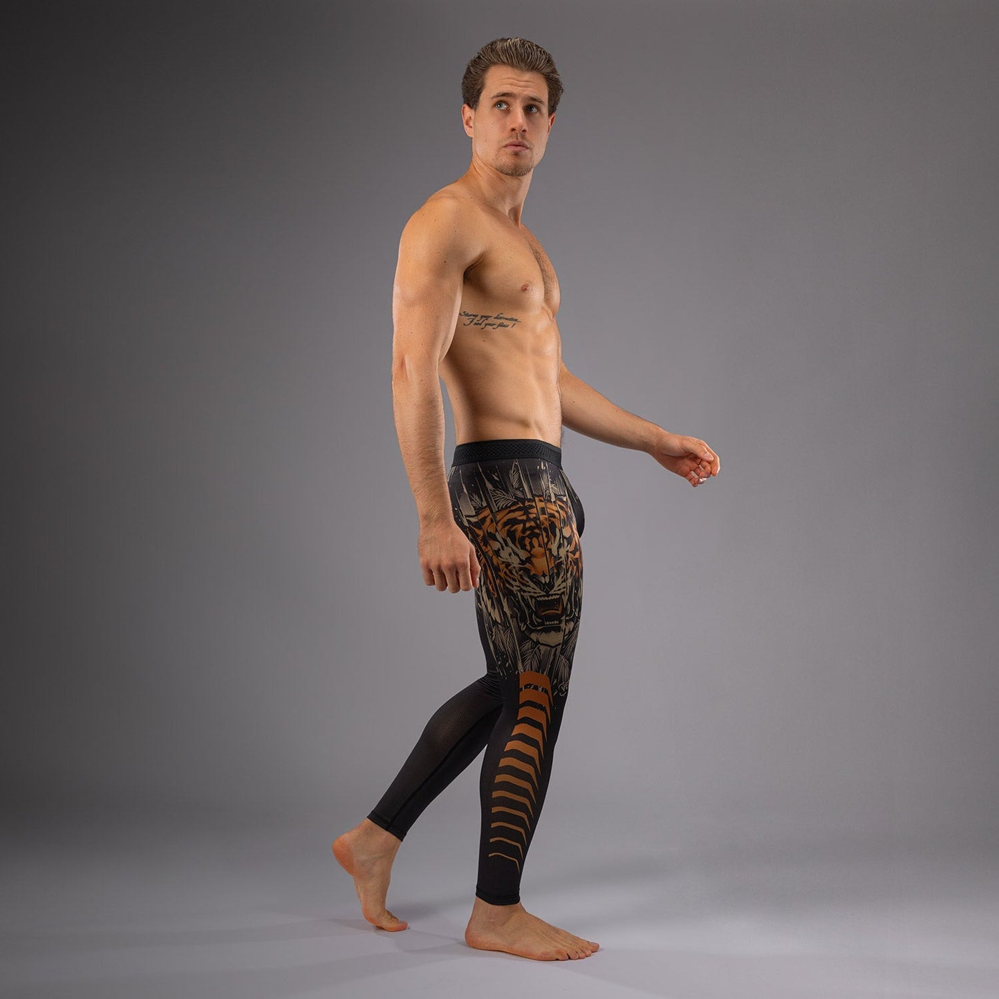 Venum Tiger Men's Spats - Black/Neon Orange