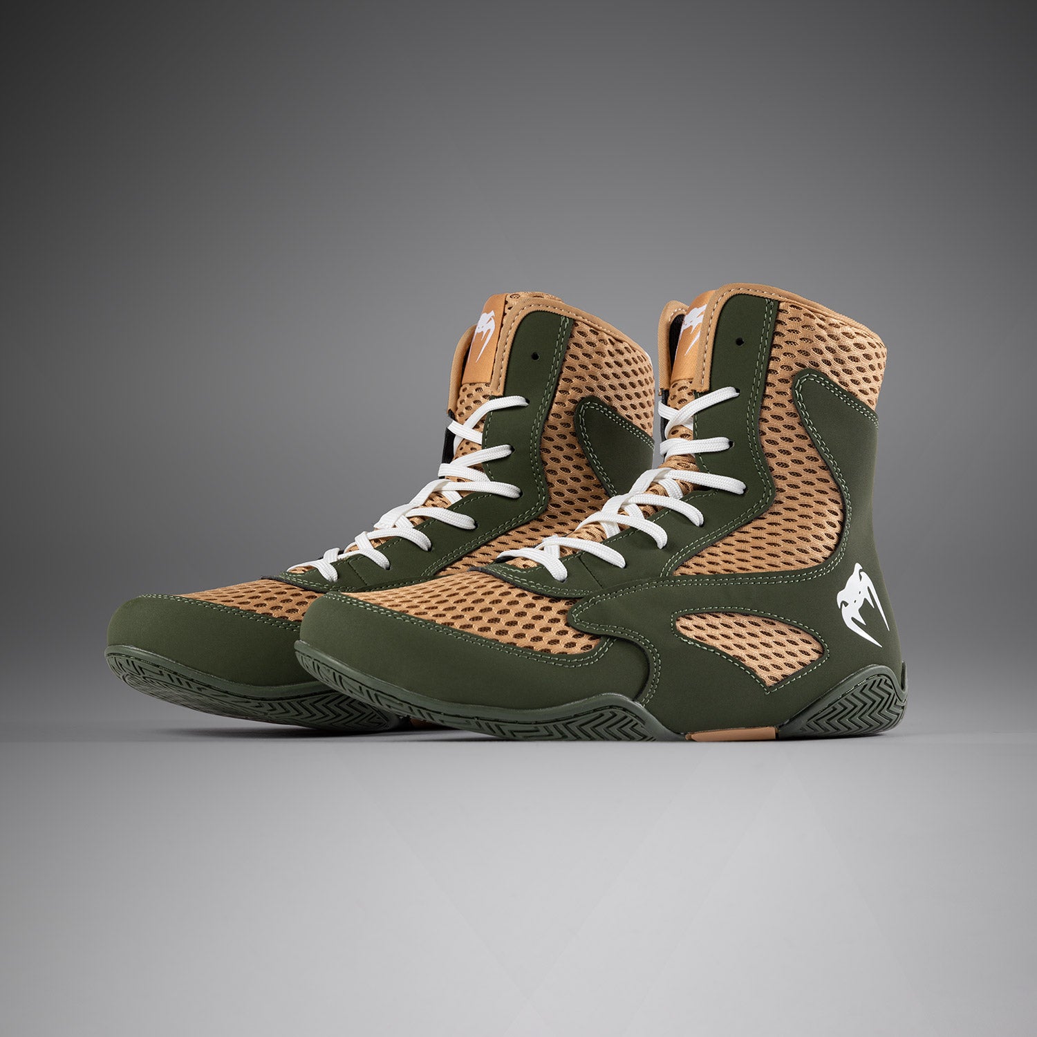 Venum Contender Boxing Shoes - Military Green/Sand - Venum