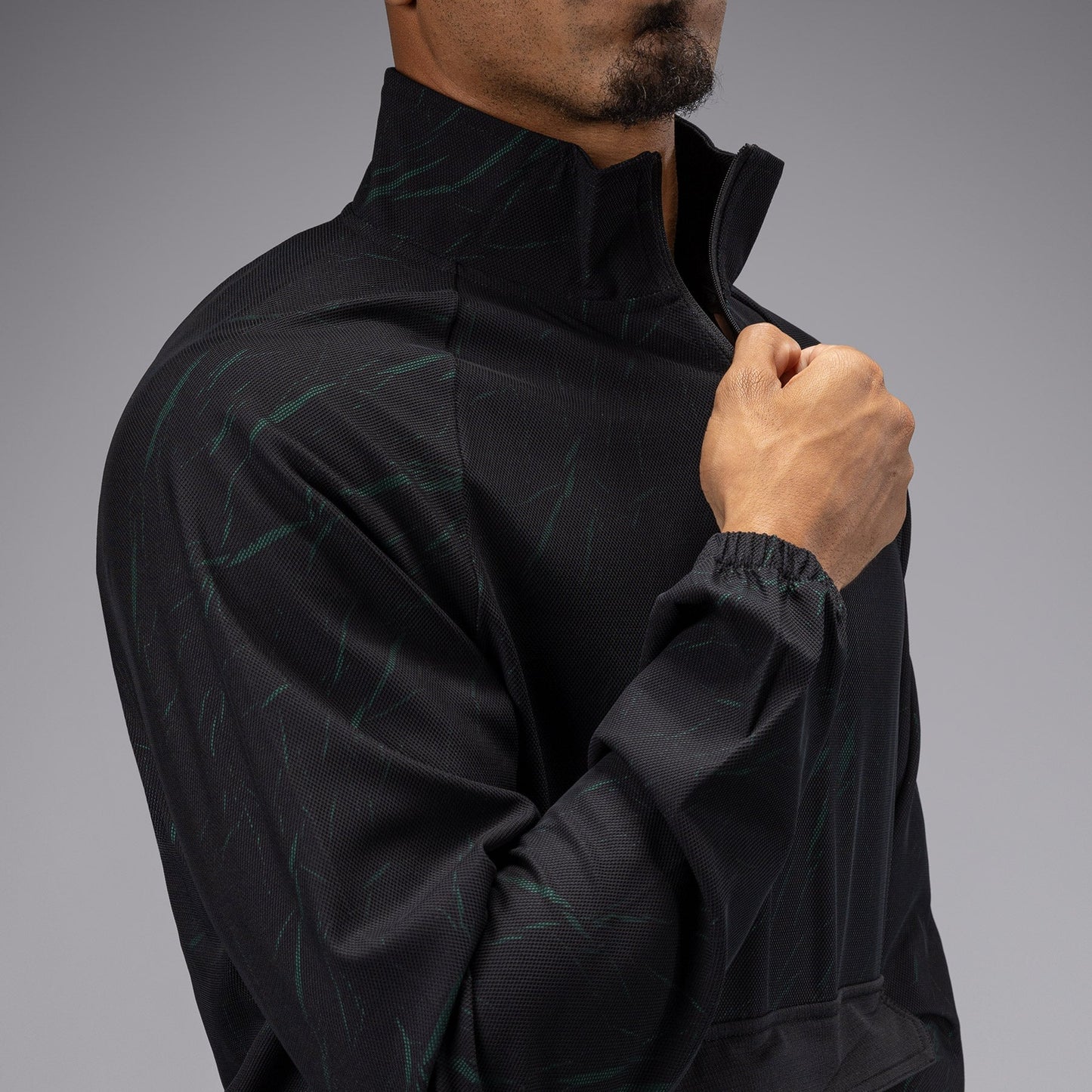Venum Trooper Men's Half-Zip Jacket - Black/Forest Green