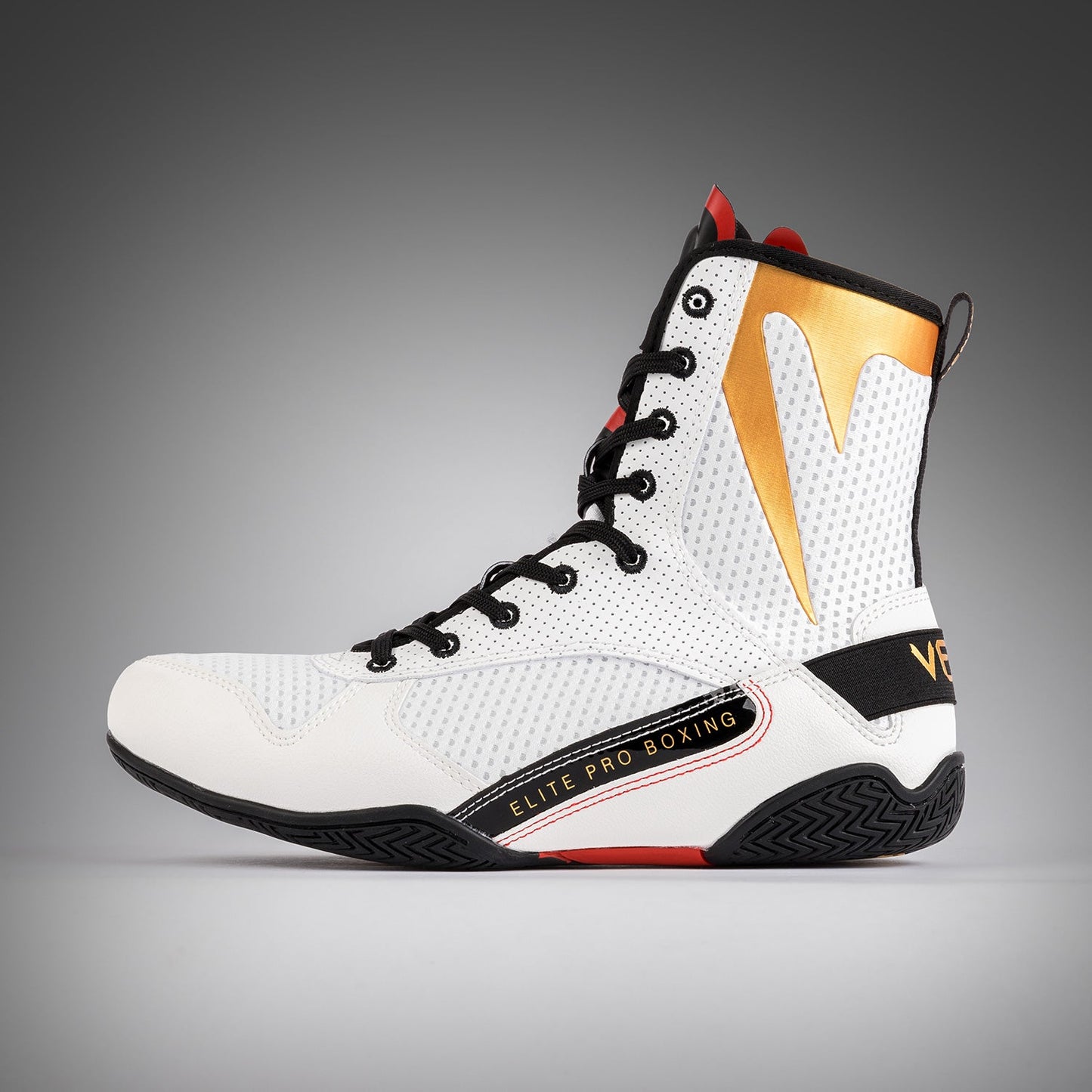 Venum Elite Boxing Shoes - Ice /Gold