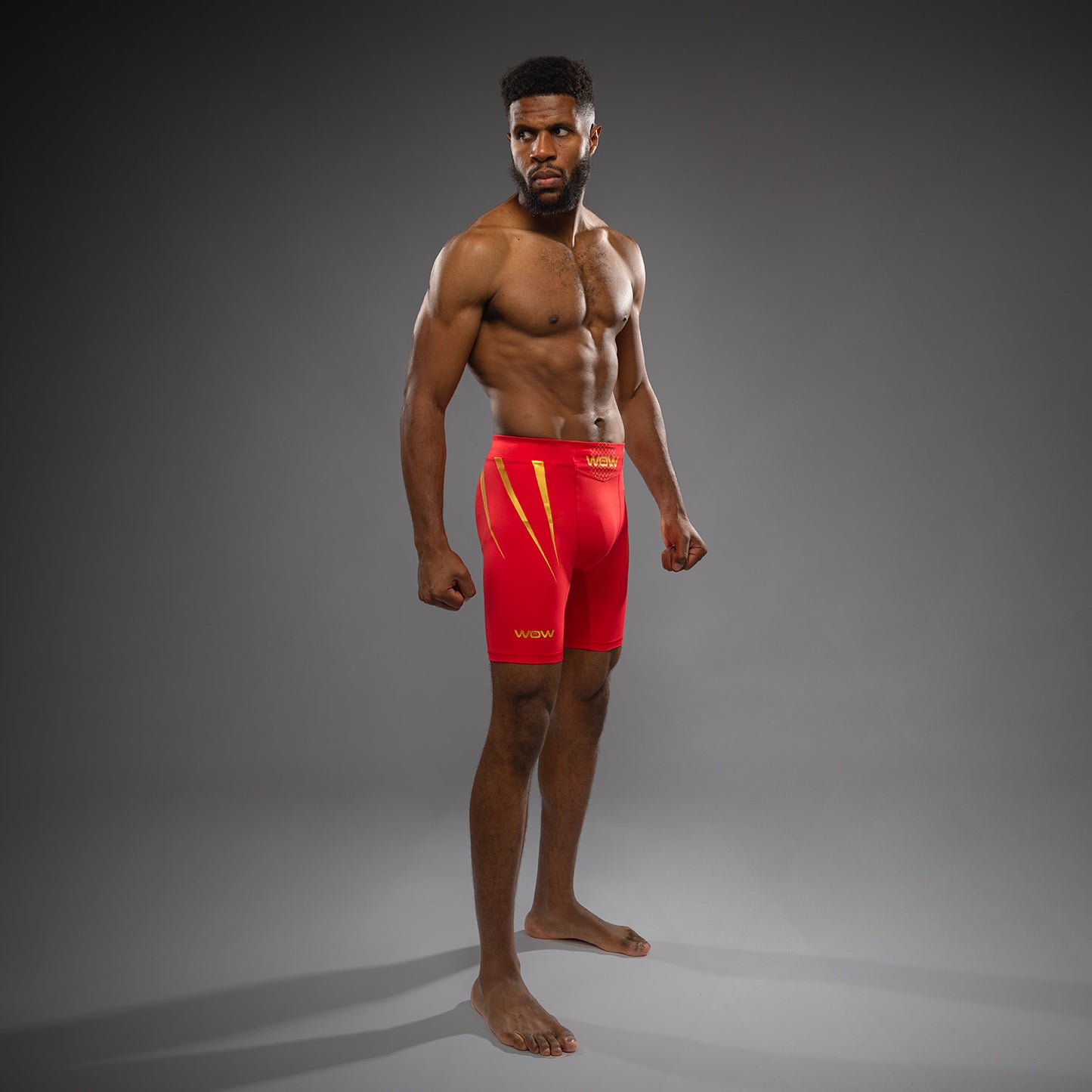 Venum x WOW FC Men’s Vale Tudo Shorts - Fury Red/ Gold