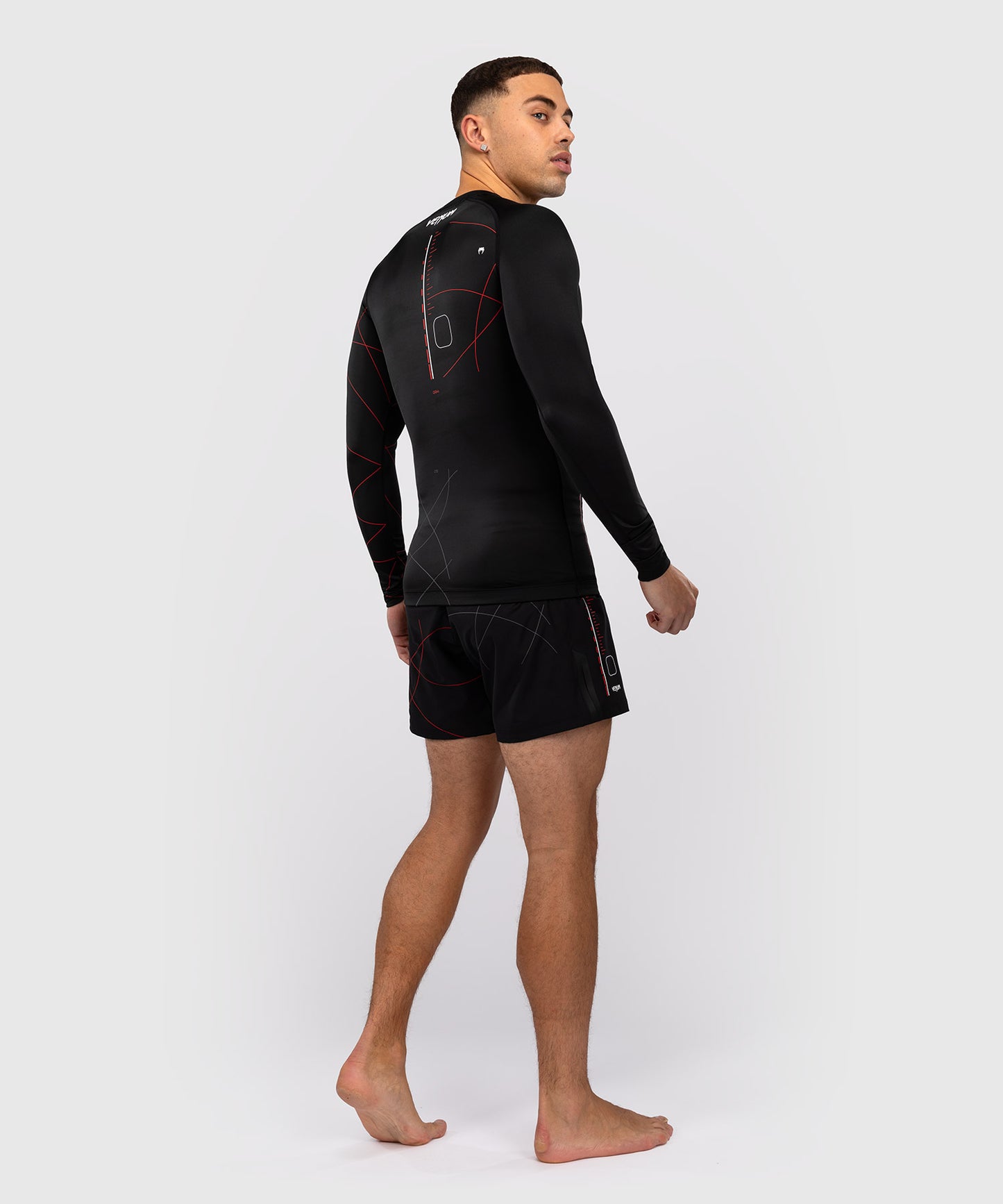 Venum Tactical XT Men's Long Sleeve Rashguard - Black/Fire Red