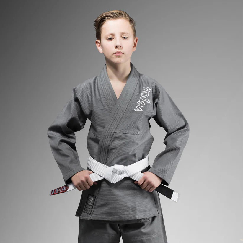 Venum Contender Kids BJJ Gi (Free white belt included) - Grey - Venum