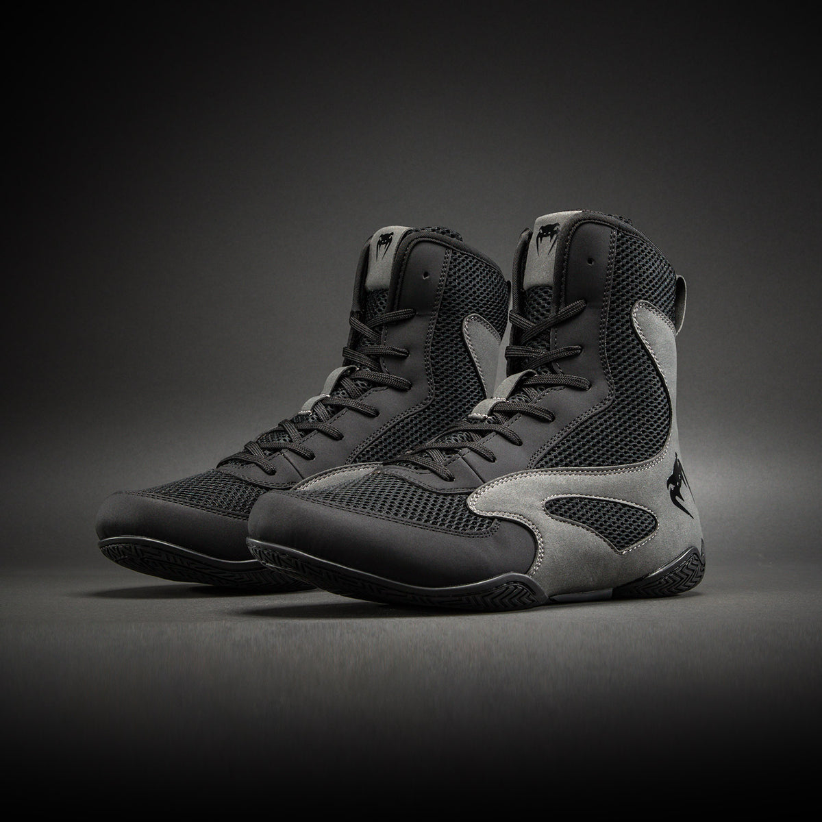 Venum Contender Boxing Shoes - Black/Grey