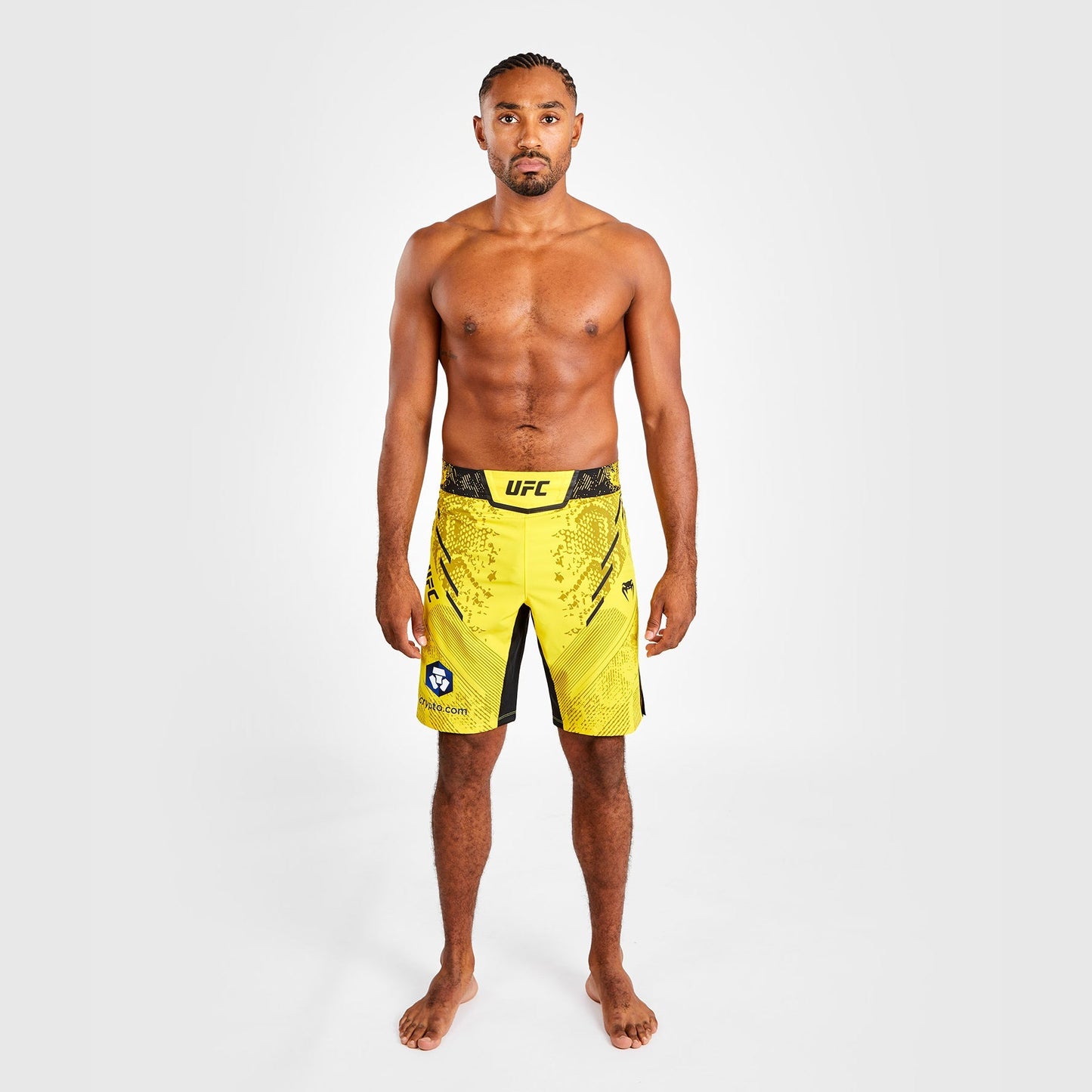 UFC Adrenaline by Venum Personalized Authentic Fight Night Men's Fight Short - Long Fit - Yellow