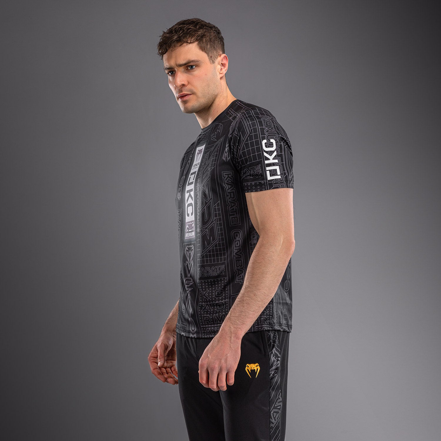 Karate Combat by Venum Dry-Tech T-Shirt - Black/Grey  product-type_Dry Tech T-Shirts Venum