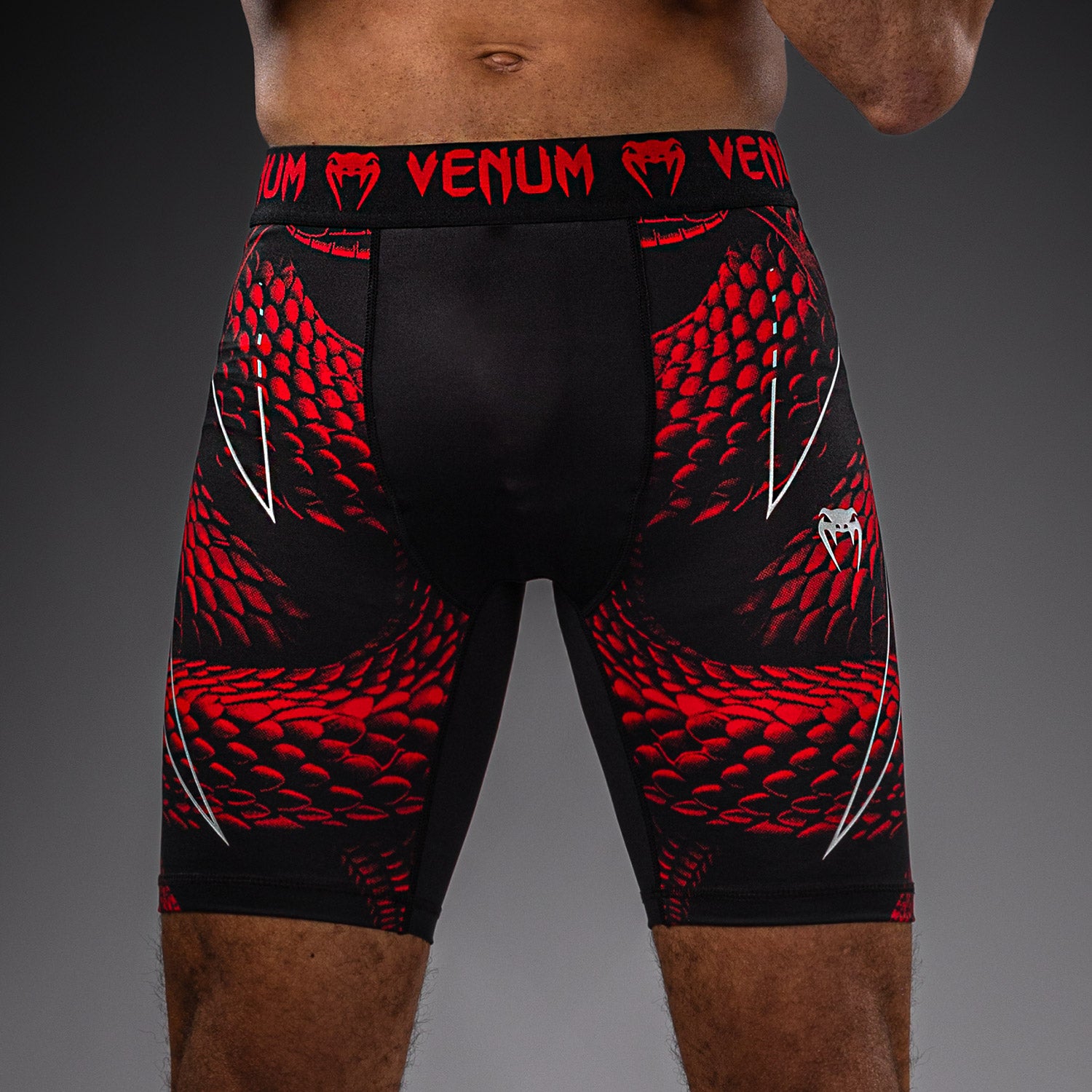 Venum Matupa Vale Tudo Shorts - Black/Red/Silver  product-type_Compression shorts Venum