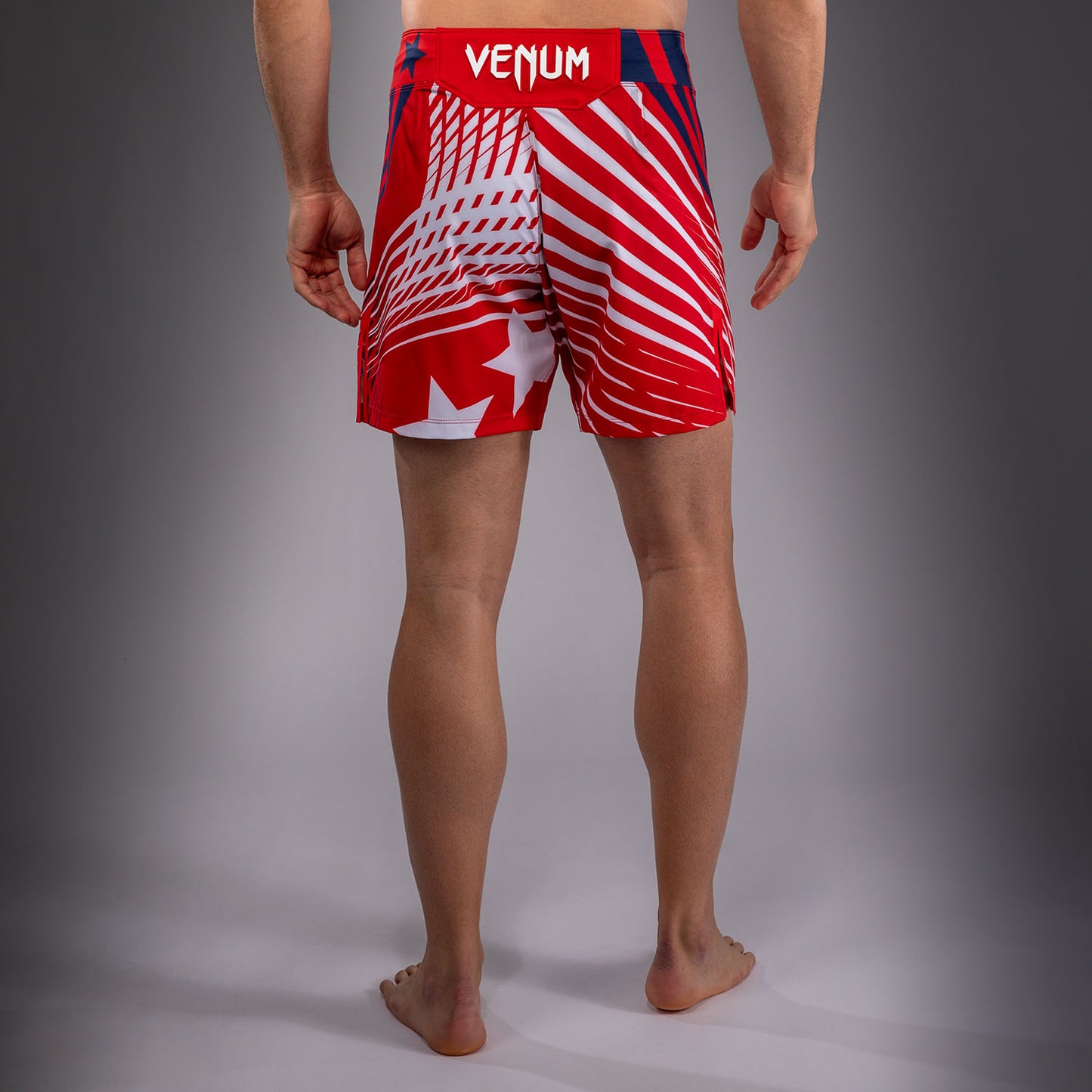Men's Official UFC Freedom 250 by Venum Red Personalized Authentic Fight Night Short Fit Fight Short