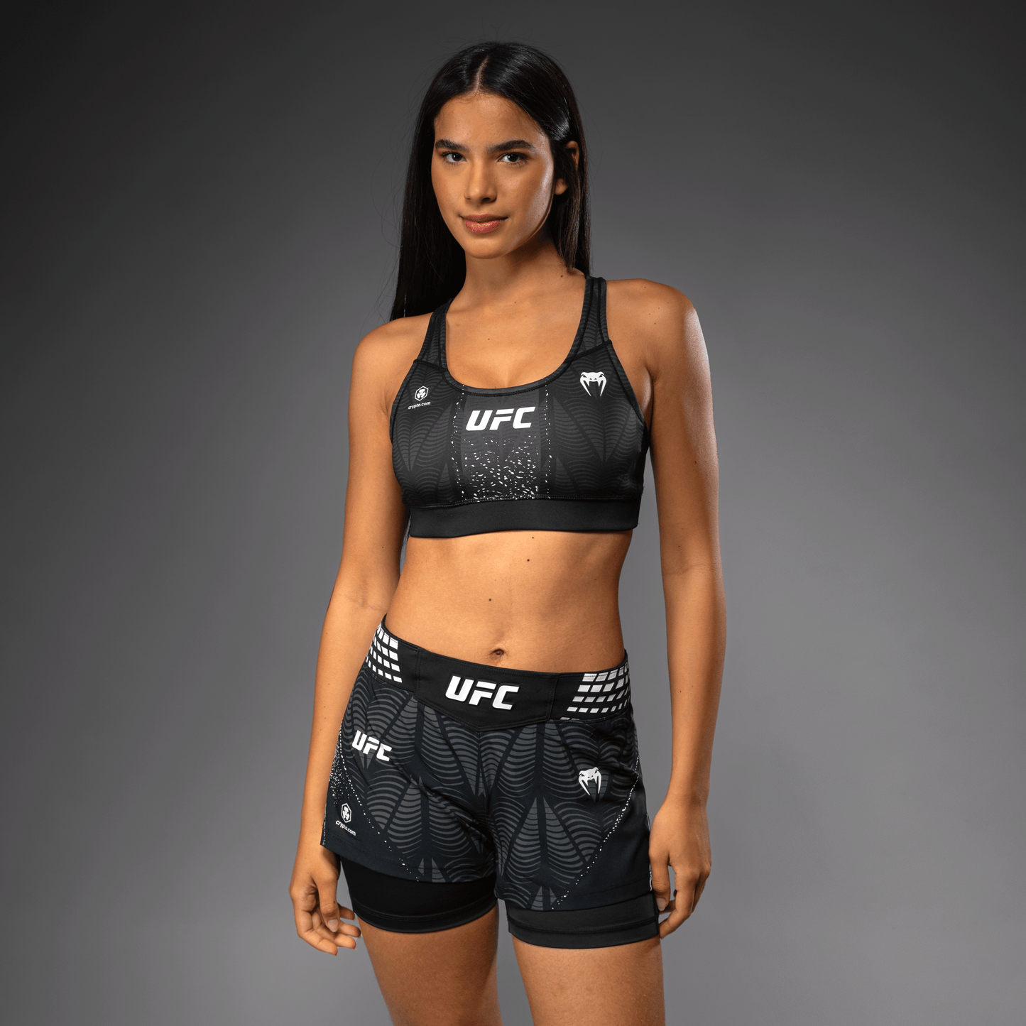 Women's UFC Zenith by Venum Black Authentic Fight Night Sports Bra