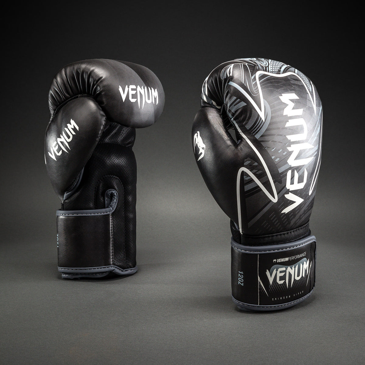 Venum Impact Crimson Viper 2.0 Boxing Gloves - Black/Grey