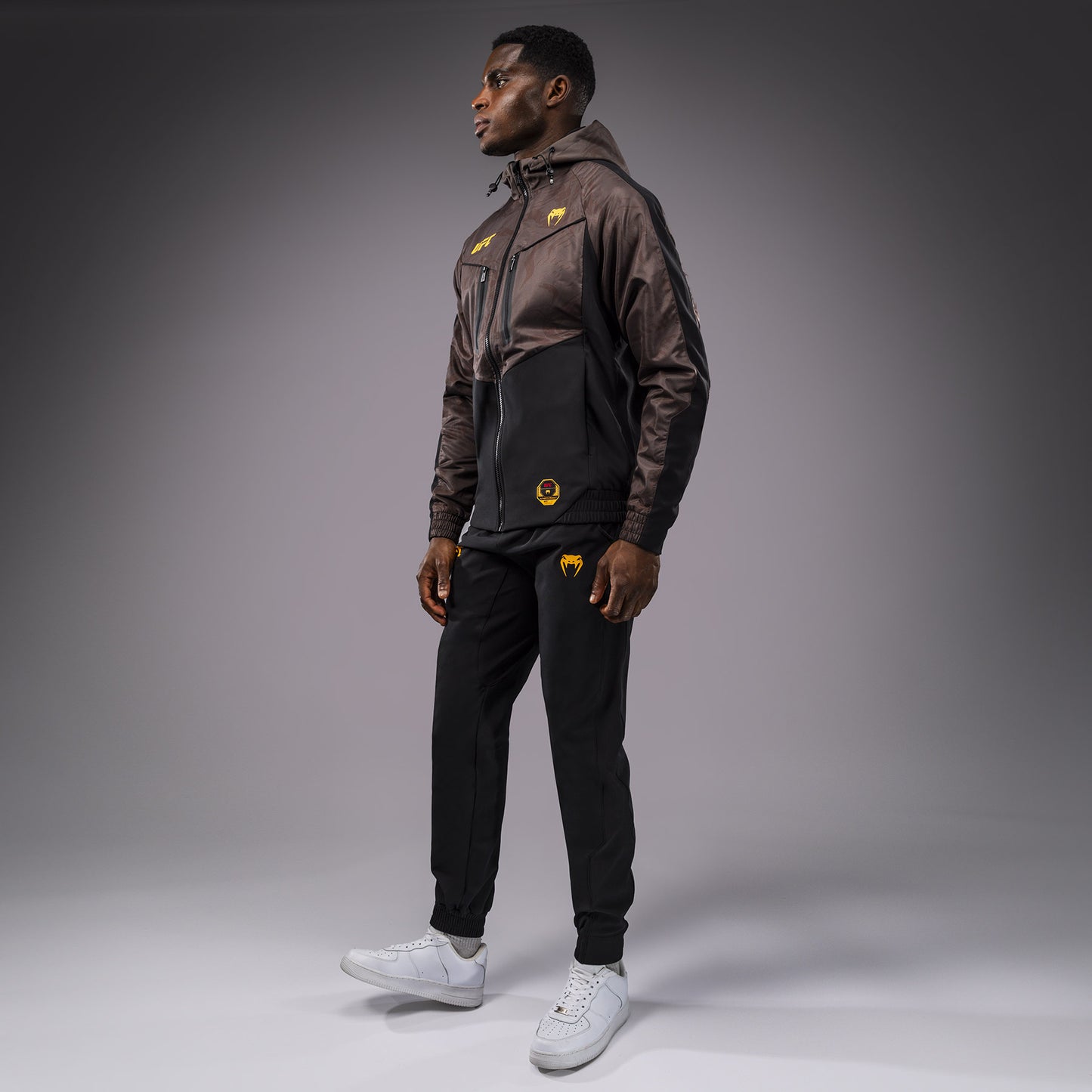 UFC Fusion by Venum Fight Week Men’s Zip Hoodie - Earthen Brown