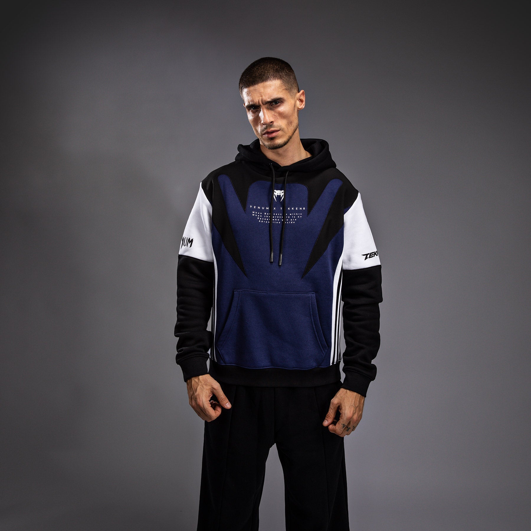Venum x TEKKEN 8 - Jin Kazama Hoodie - Blue/Black/White - Venum
