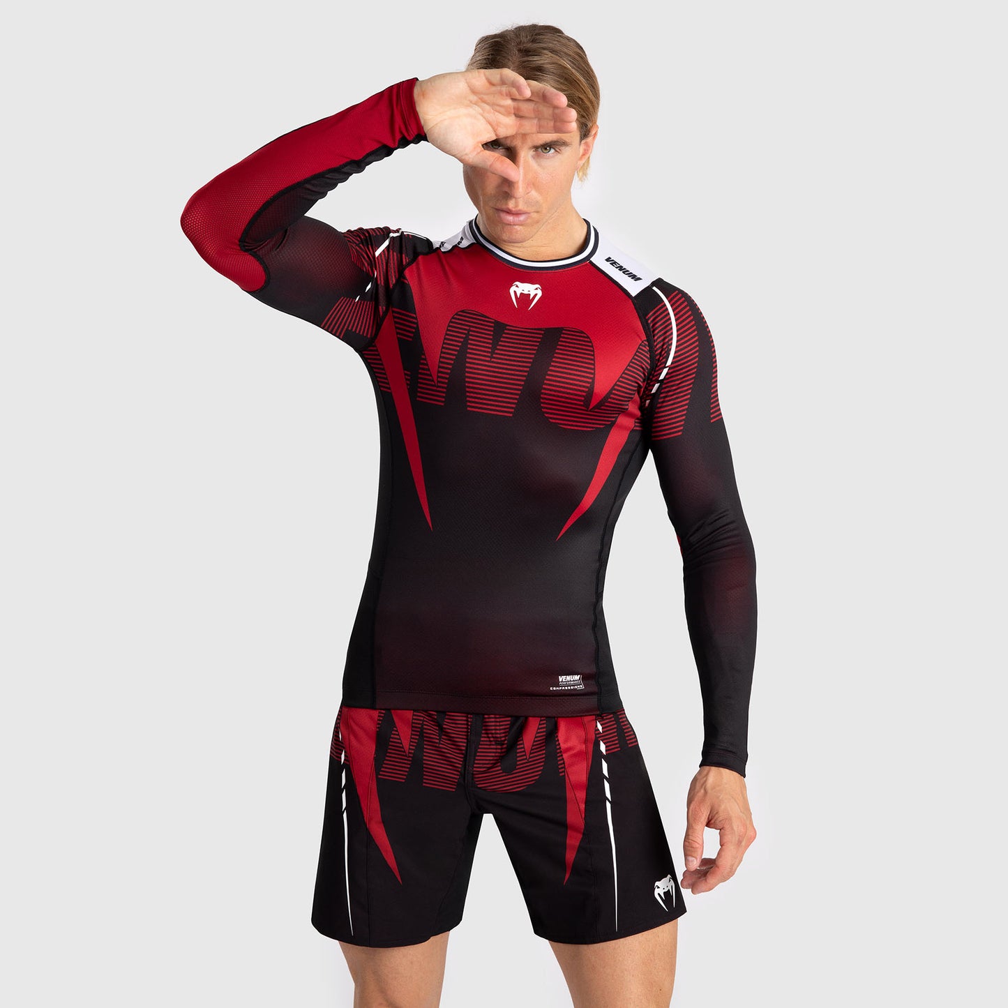 Venum Adrenaline Men's Long Sleeve Rashguard - Red