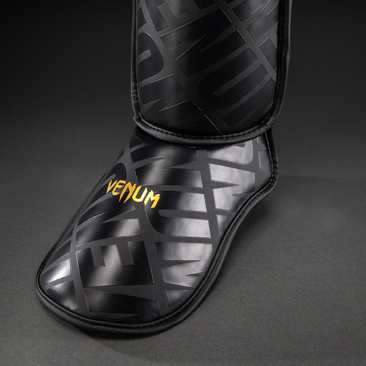 Venum Contender 1.5 XT 3D Shin Guards - Black/Gold  product-type_Shin guards Venum