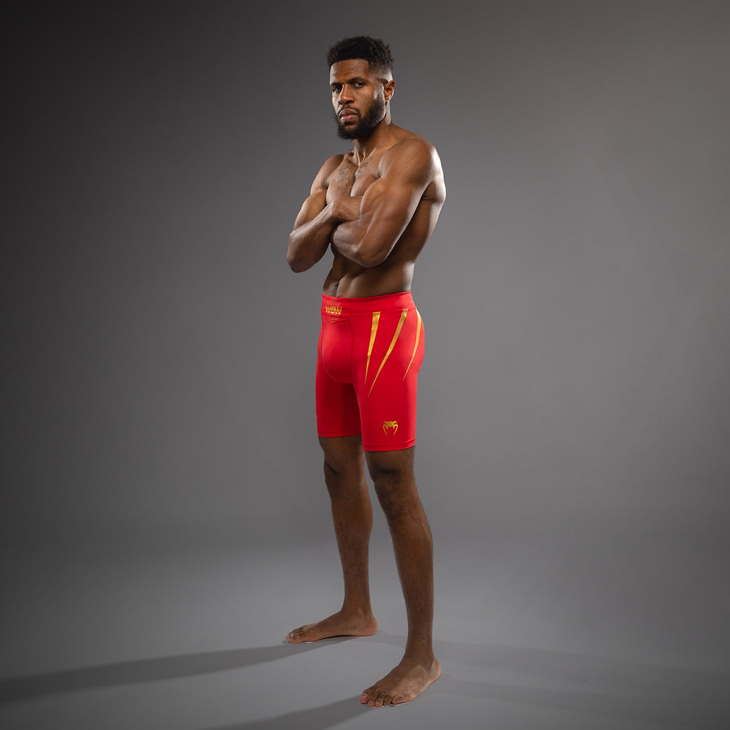 Venum x WOW FC Men’s Vale Tudo Shorts - Fury Red/ Gold