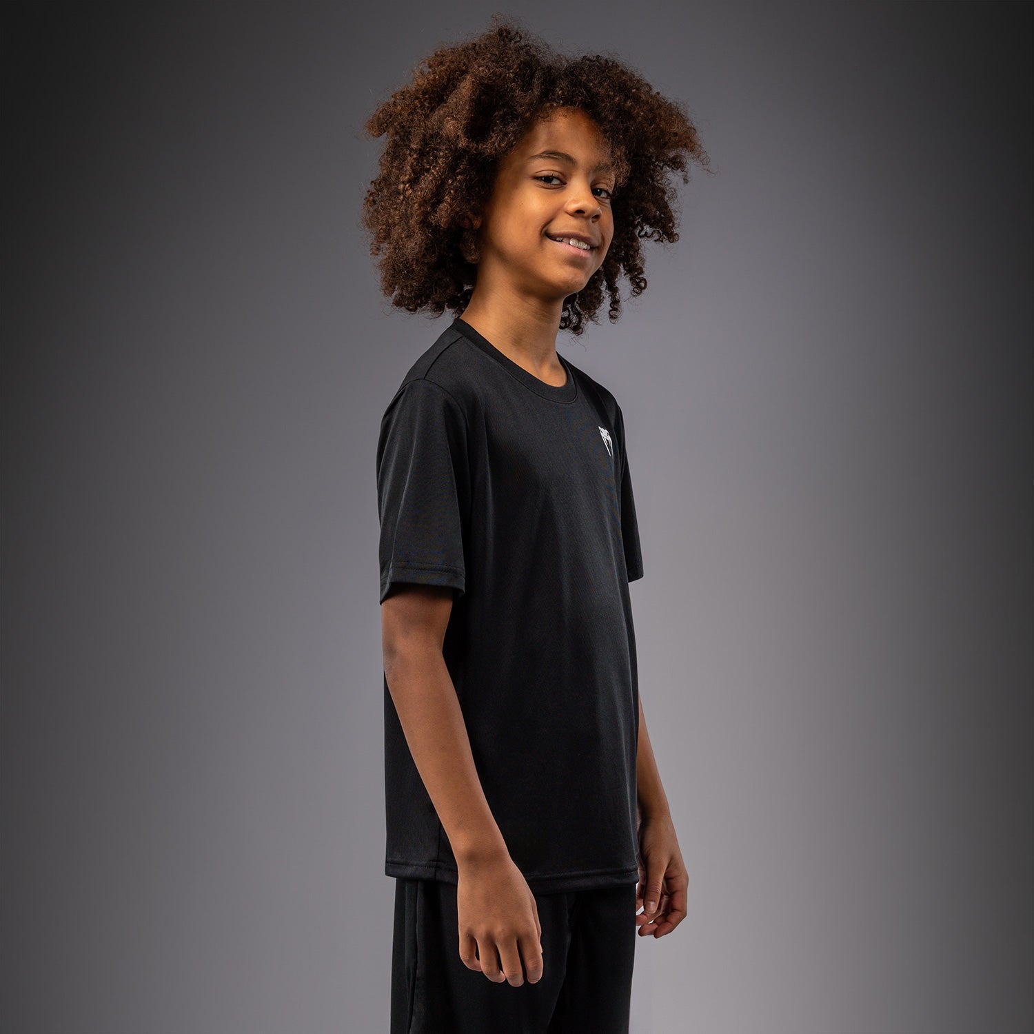 Venum Lineup Youth Performance Short Sleeve T-Shirt - Black/White  product-type_Dry Tech T-Shirts Venum
