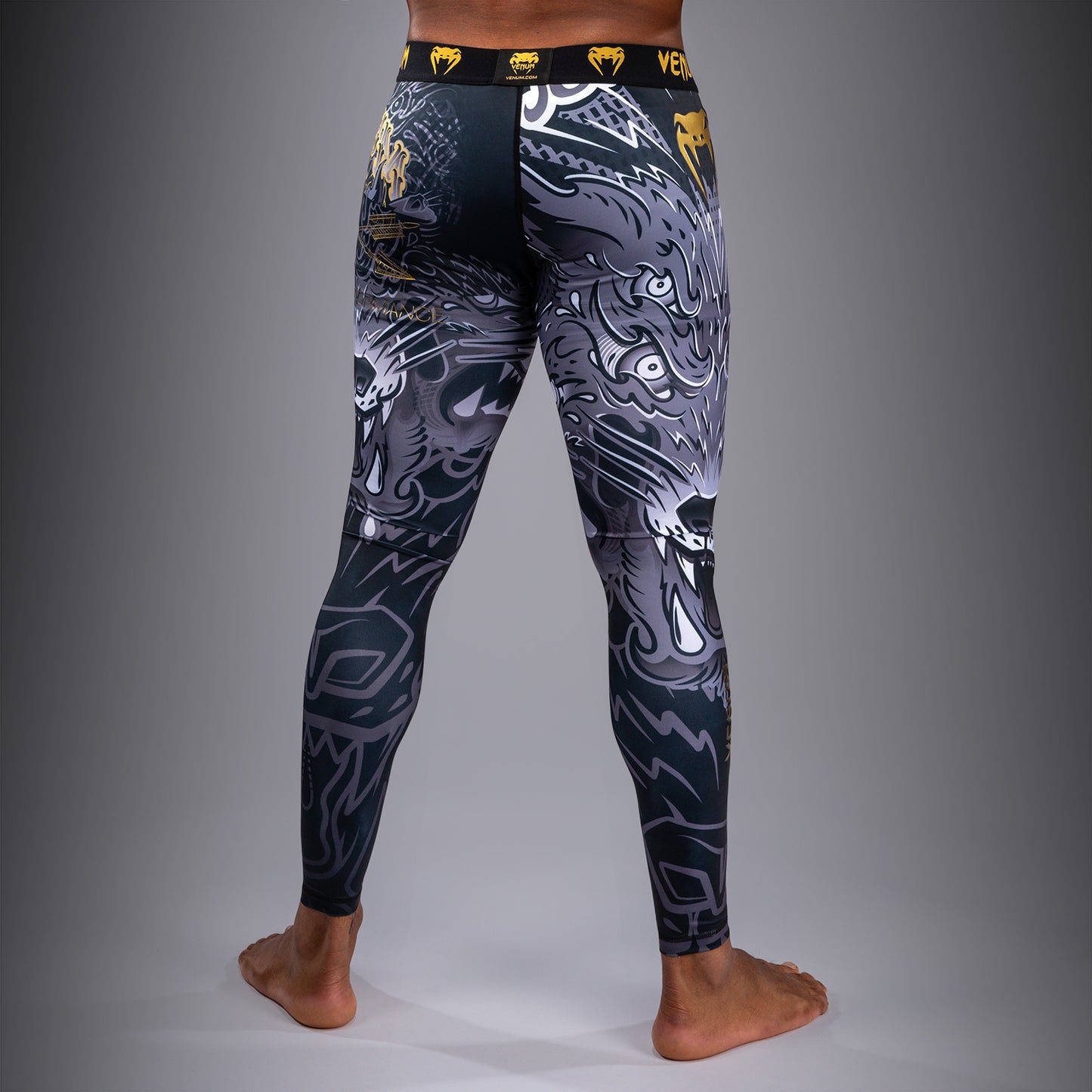 Venum Wolf Atak Spats - Black/Grey