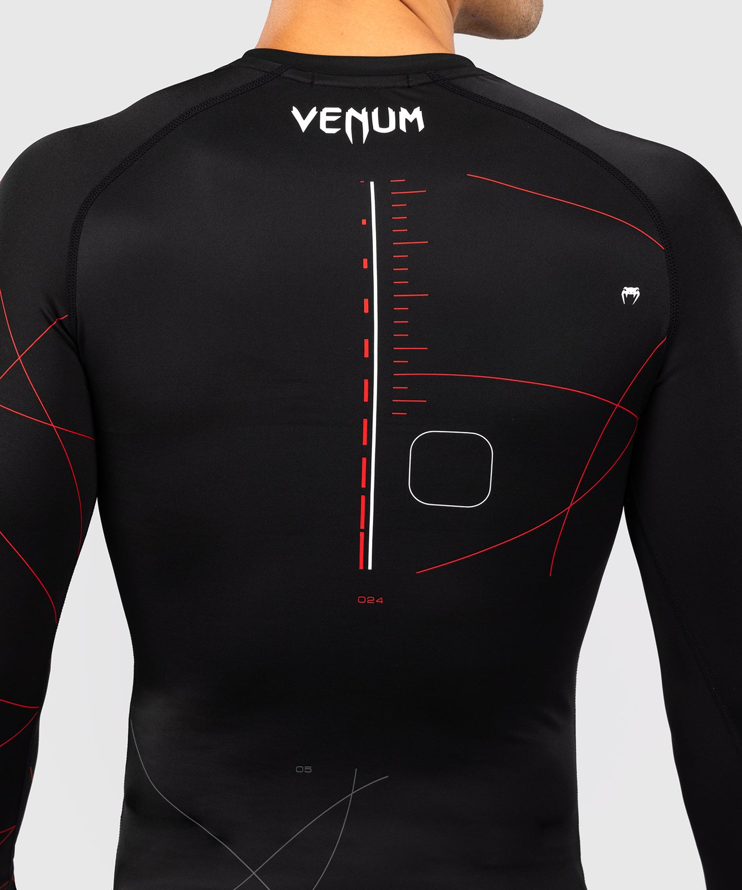 Venum Tactical XT Men's Long Sleeve Rashguard - Black/Fire Red
