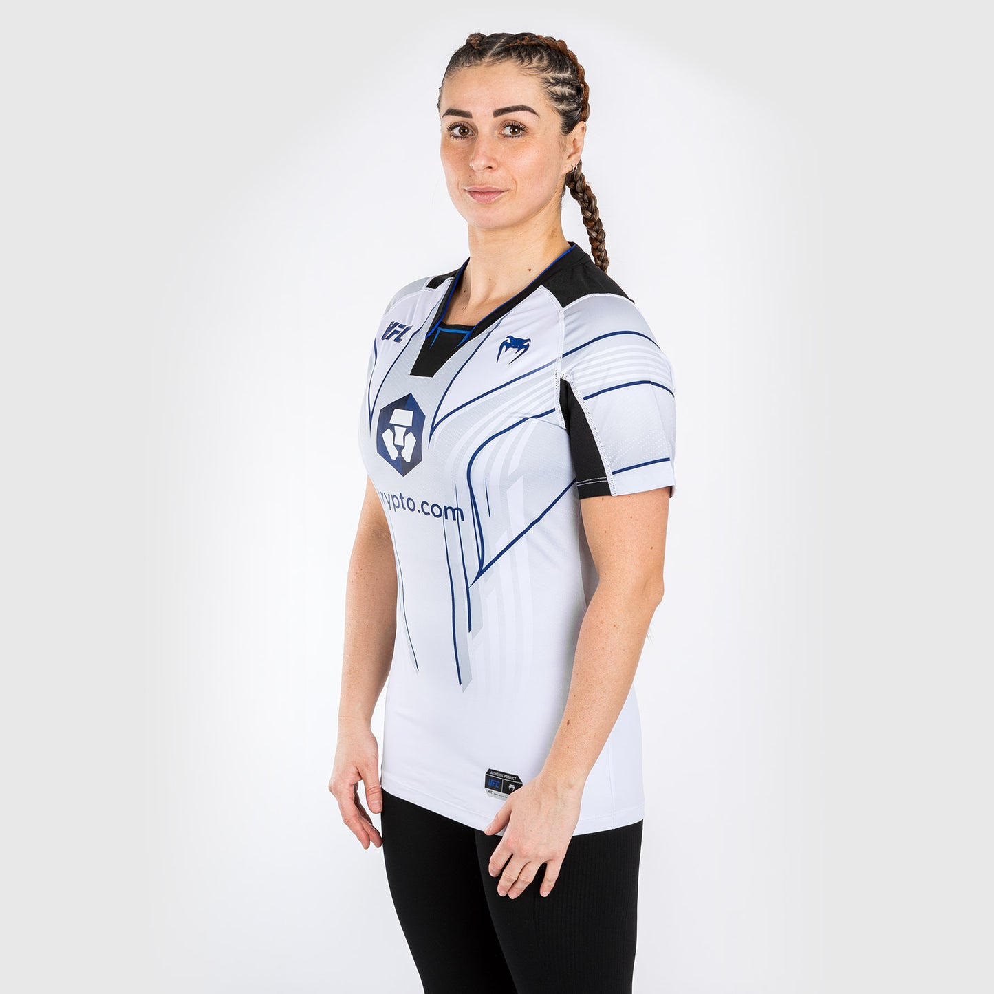 UFC Venum Personalized Authentic Fight Night 2.0 Kit by Venum Women's Walkout Jersey - Midnight Edition - Ice