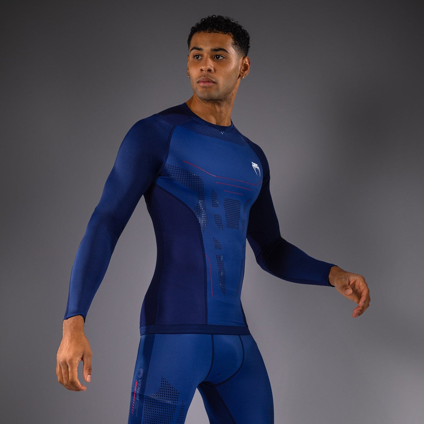 Venum Technical 3.0 Long Sleeve Rashguard - Night Blue