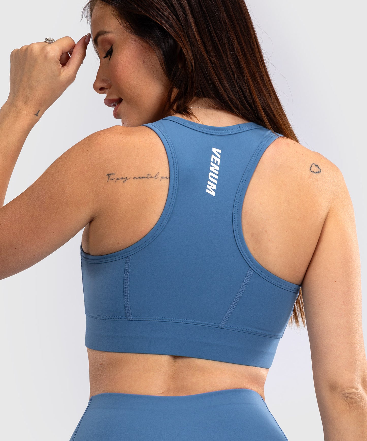 Venum Essential Women's Medium Impact Sports Bra - Storm Blue