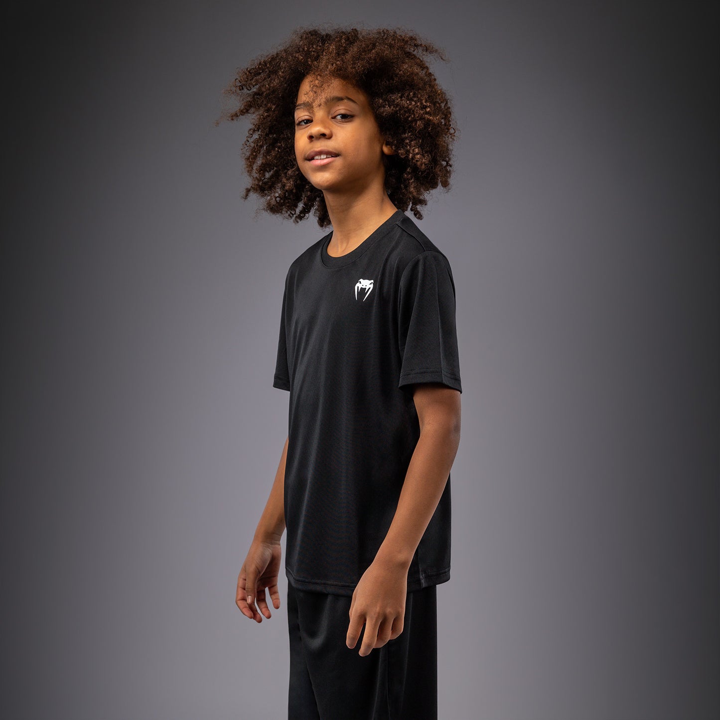 Venum Lineup Youth Performance Short Sleeve T-Shirt - Black/White  product-type_Dry Tech T-Shirts Venum