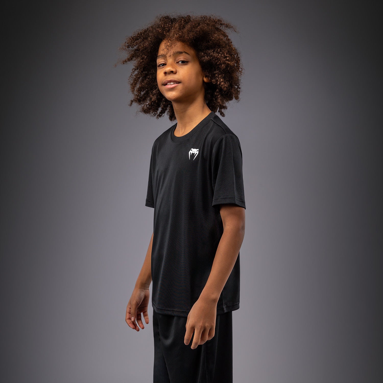 Venum Lineup Youth Performance Short Sleeve T-Shirt - Black/White  product-type_Dry Tech T-Shirts Venum