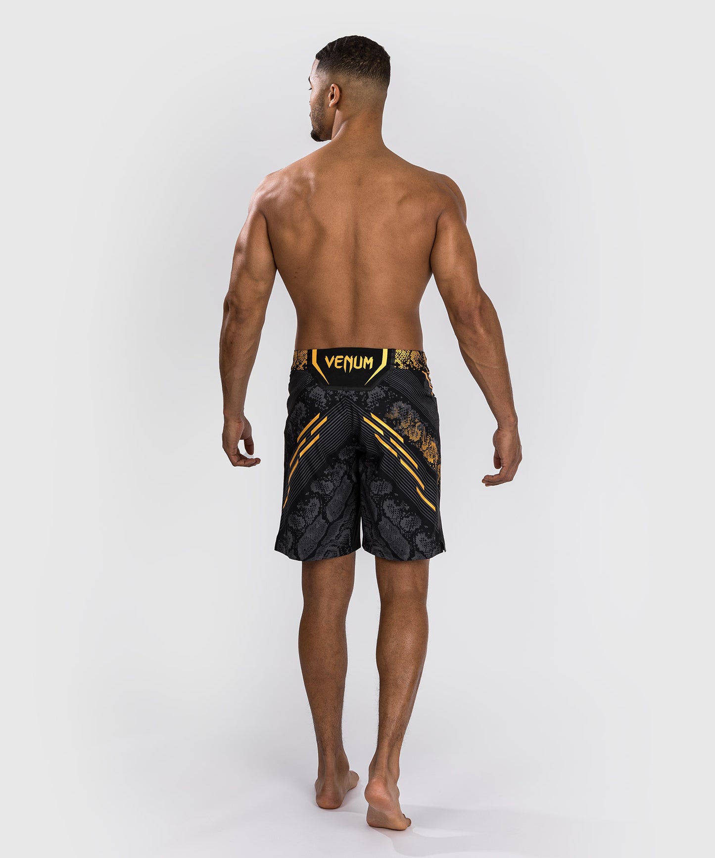 UFC Adrenaline by Venum Personalized Authentic Fight Night Men's Fight Short - Long Fit - Black/Gold