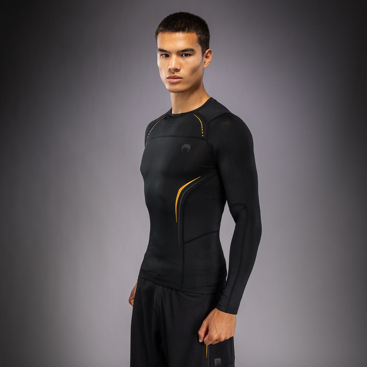 Venum G-Core Long Sleeve Rashguard - Black/Gold  product-type_Compression T-Shirts Venum