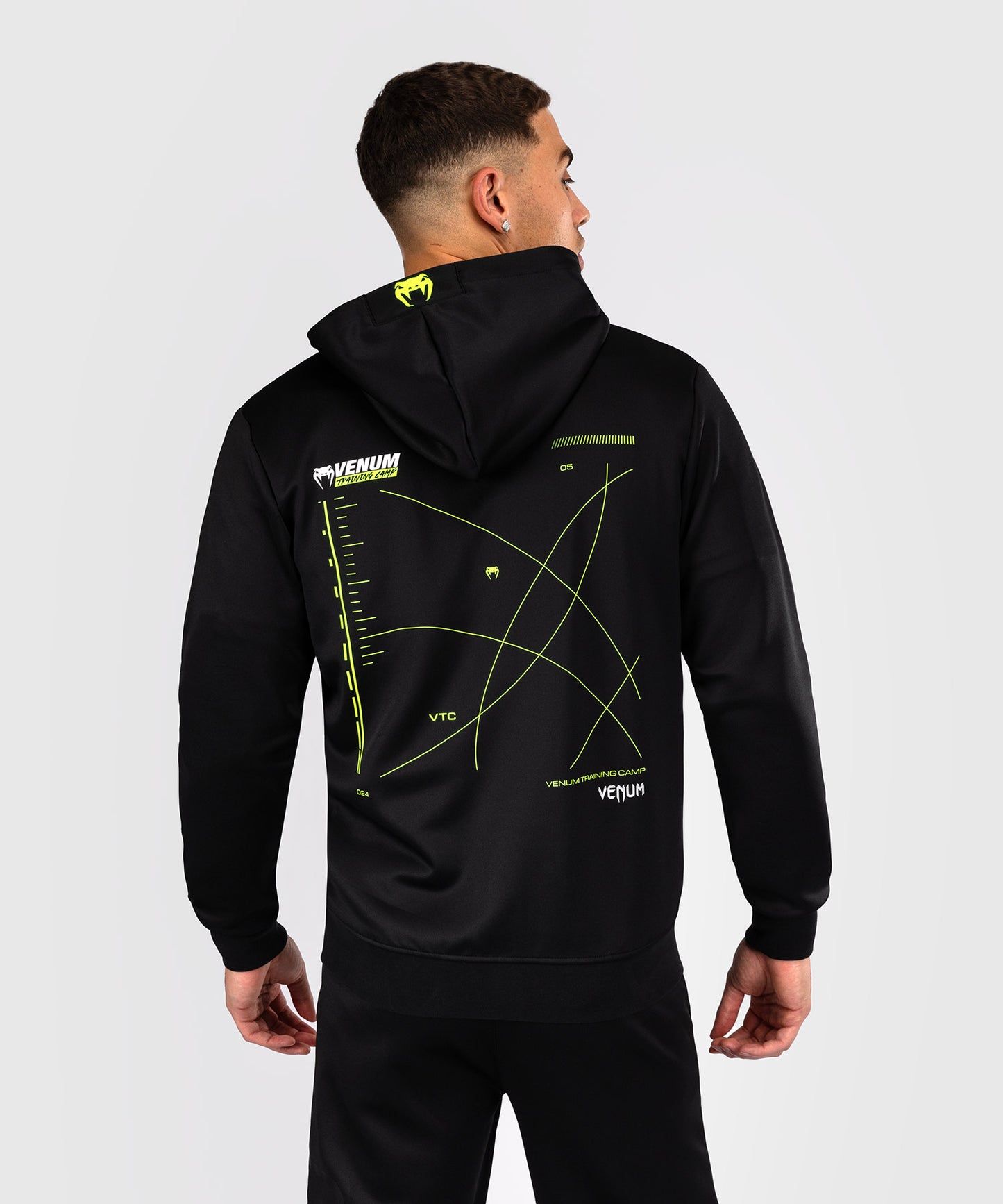 Venum Training Camp 4.0 Full Zip Hoodie - Black/Neon Green